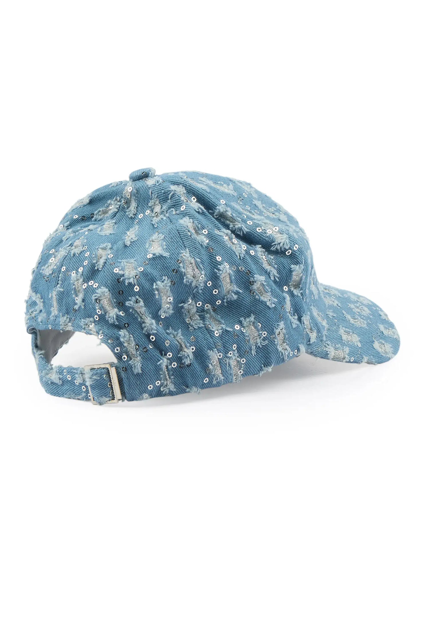 Markia Light Denim Rhinestone Trucker Hat