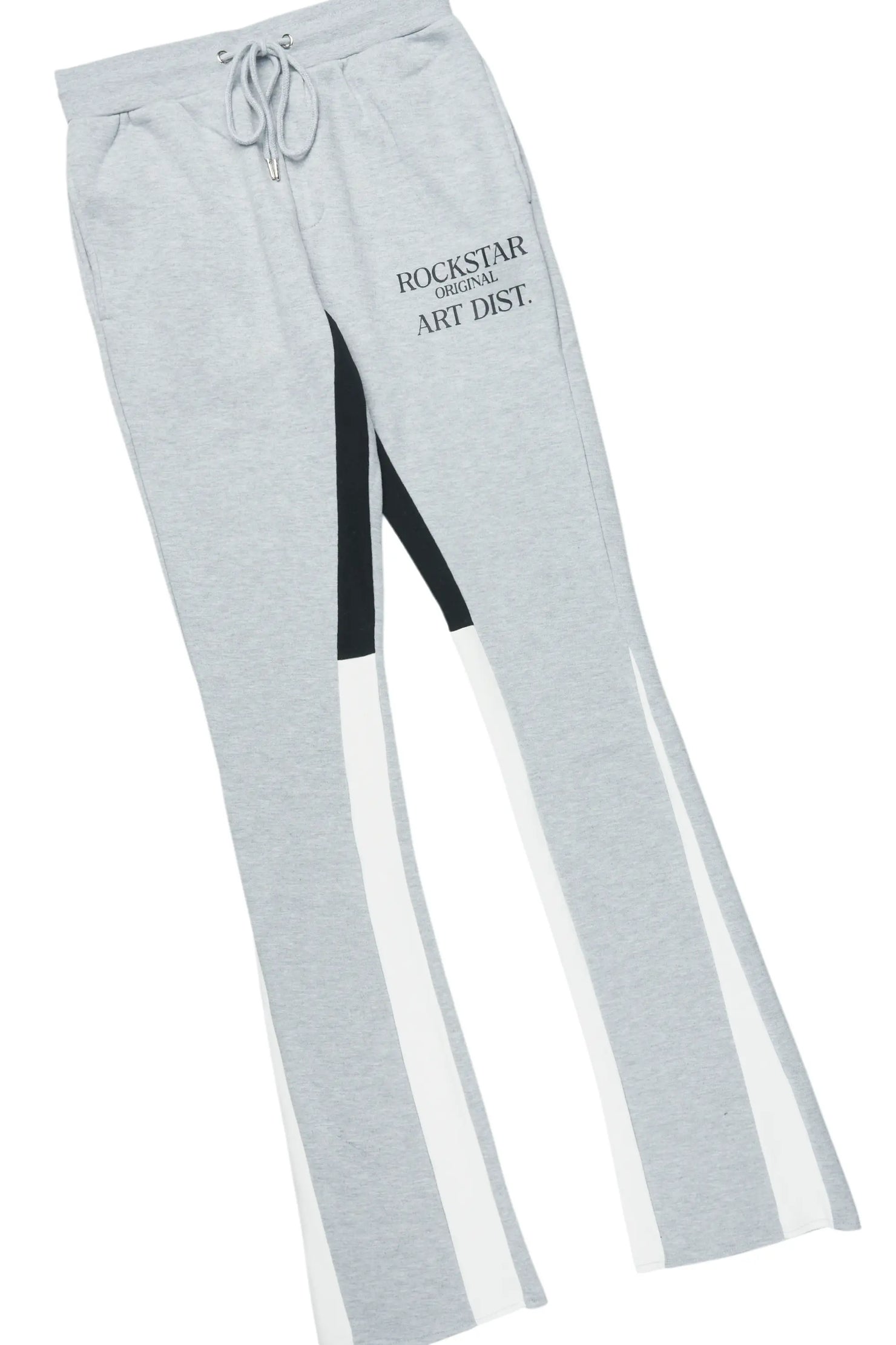 Briggs Heather Grey Hoodie/Stacked Flare Track Set