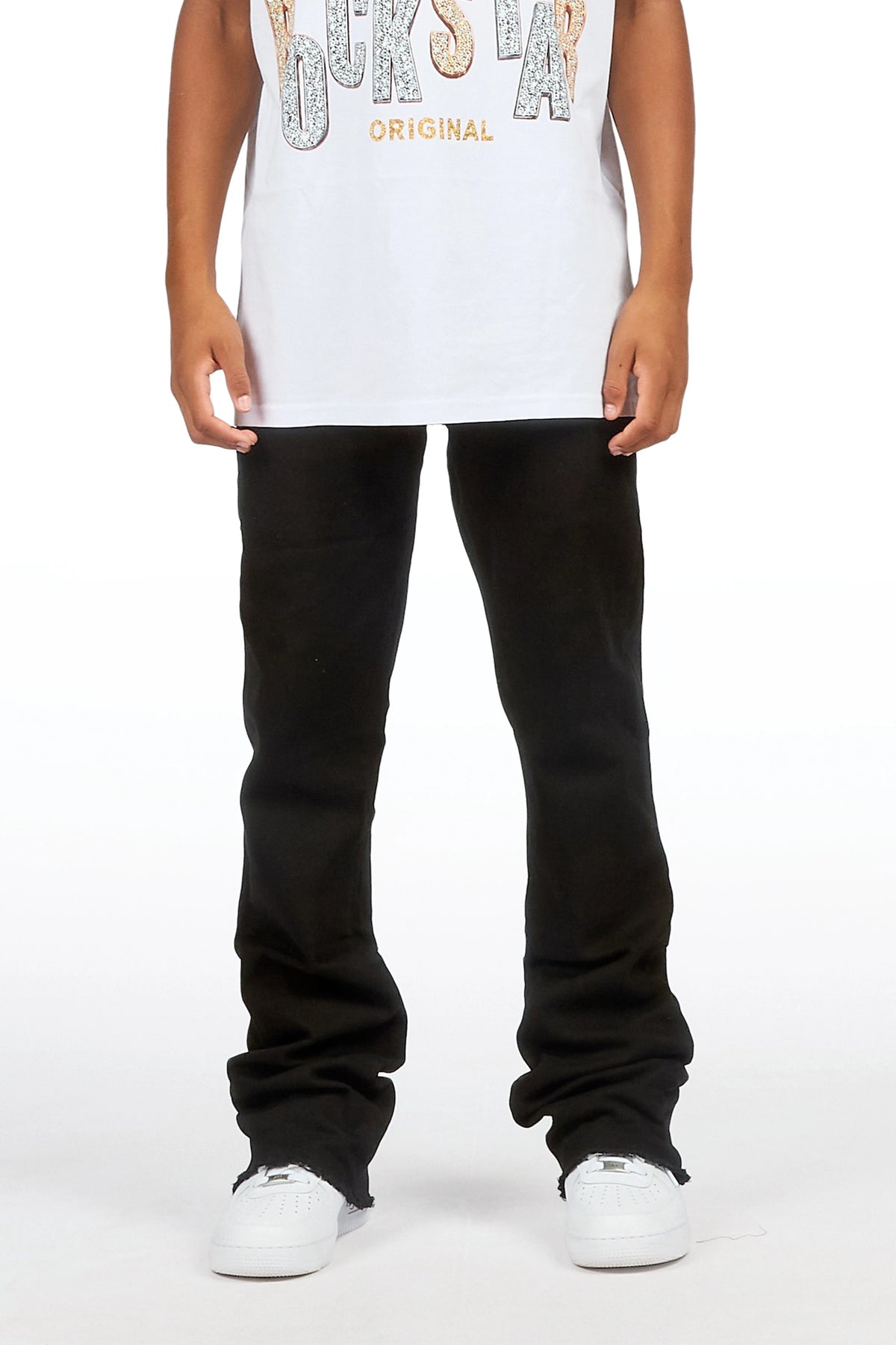 Boys Dag Jet Black 2.0 Stacked Flare Jean