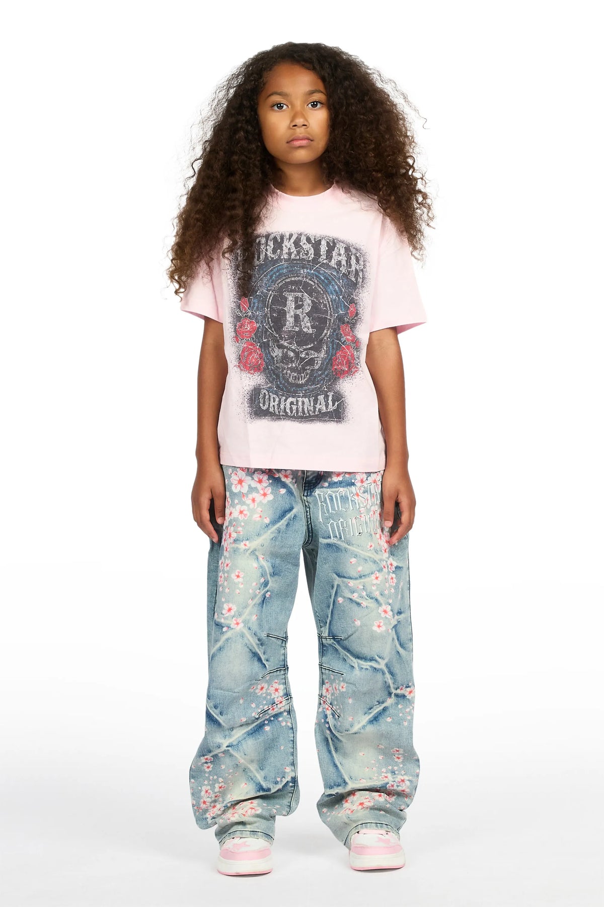 Girls Finna Blue Barrel Fit Jean