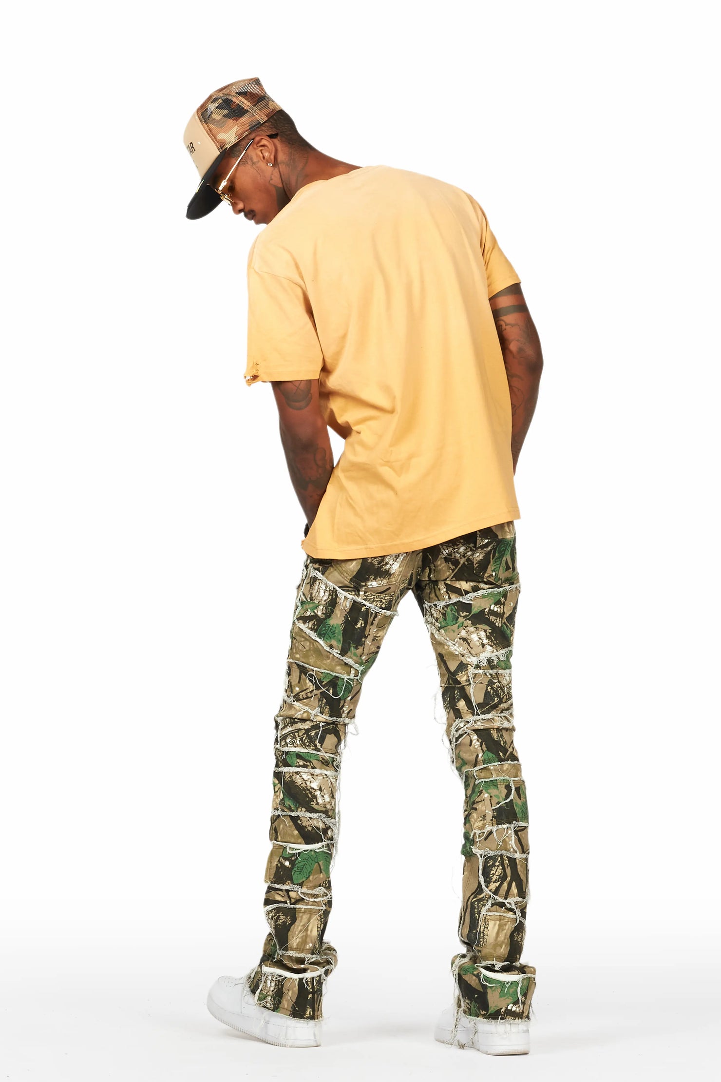 Shake Tree Camo Stacked Flare Jean
