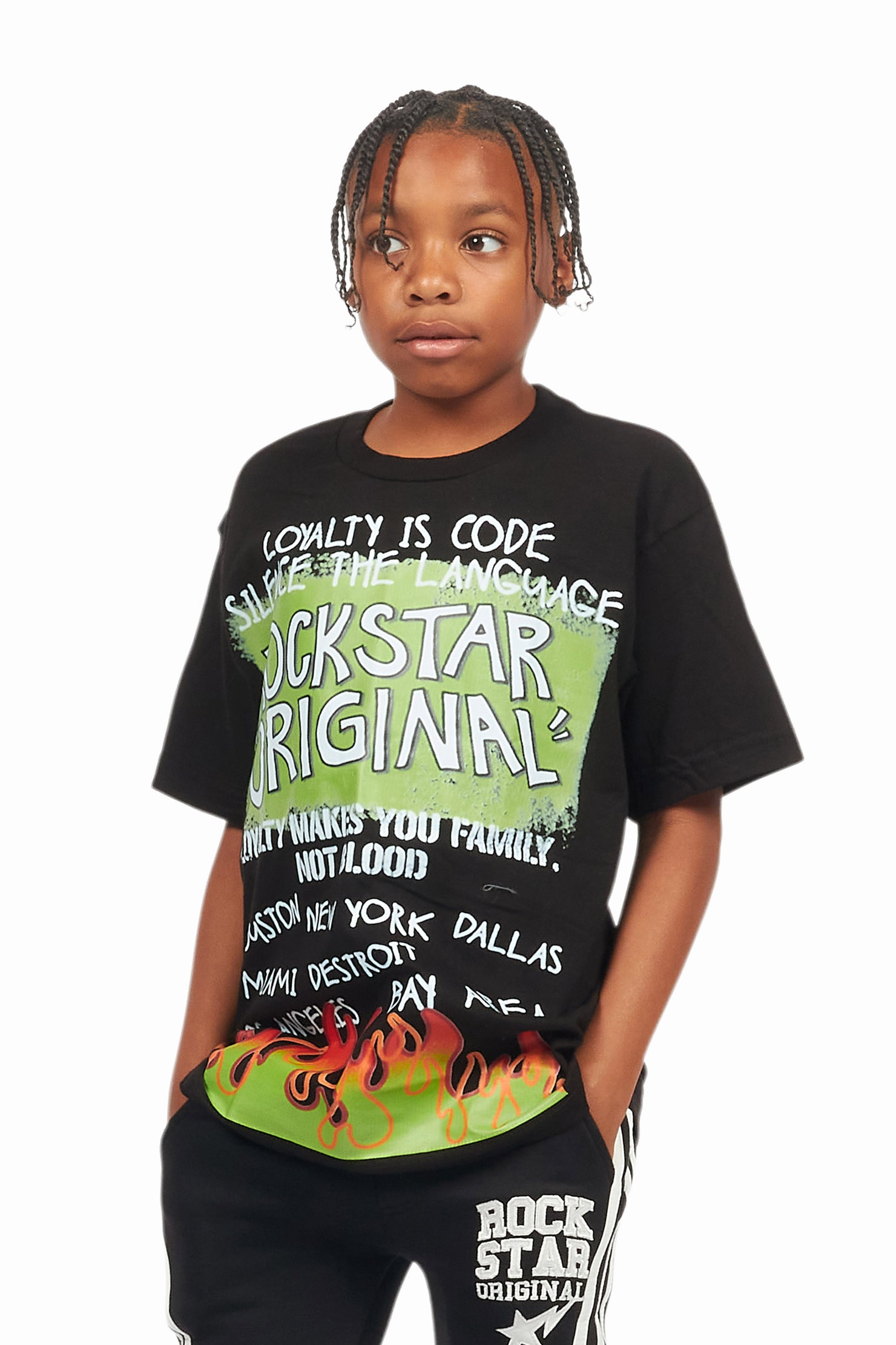 Boys Beno Black Graphic T-Shirt