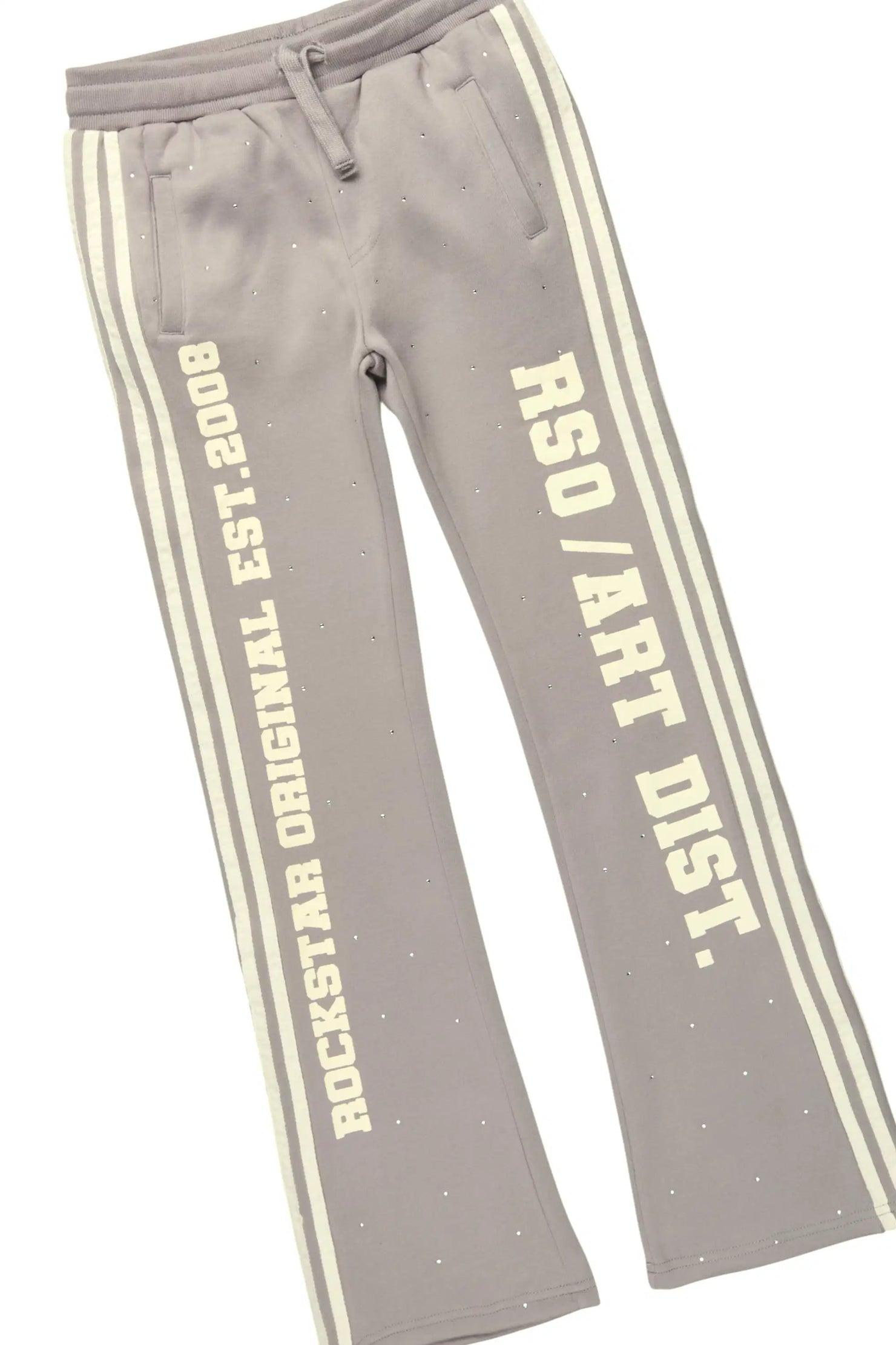 Boys Yulian Grey Hoodie Stacked Track Pant Set