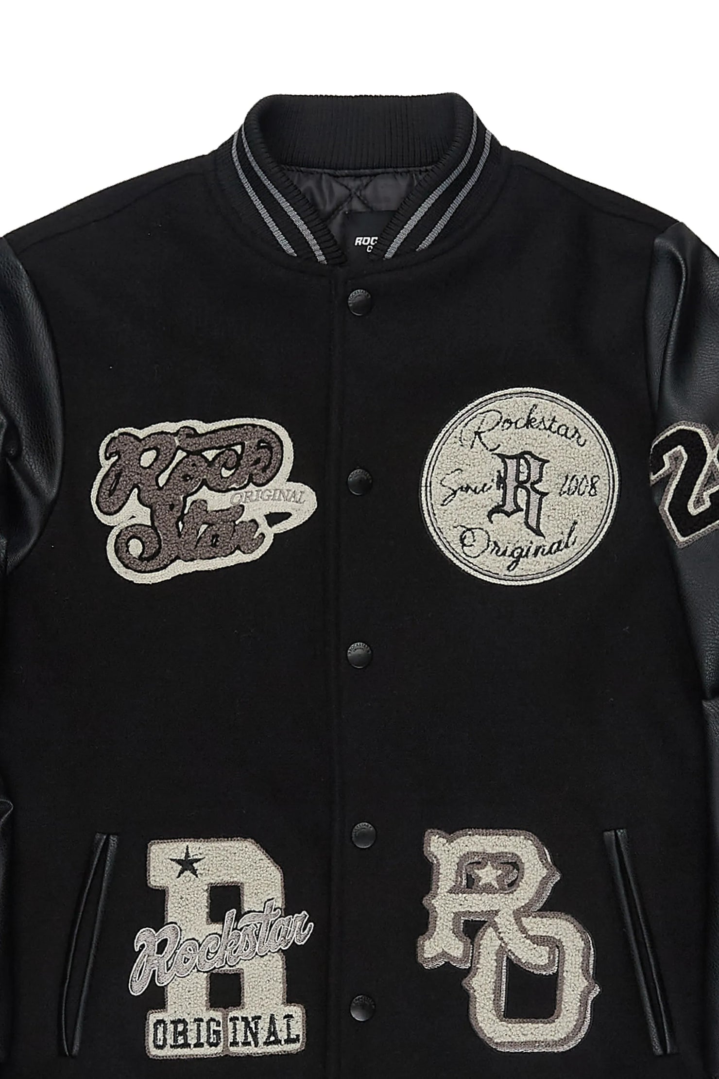 Boys Ghoster Black Varsity Jacket