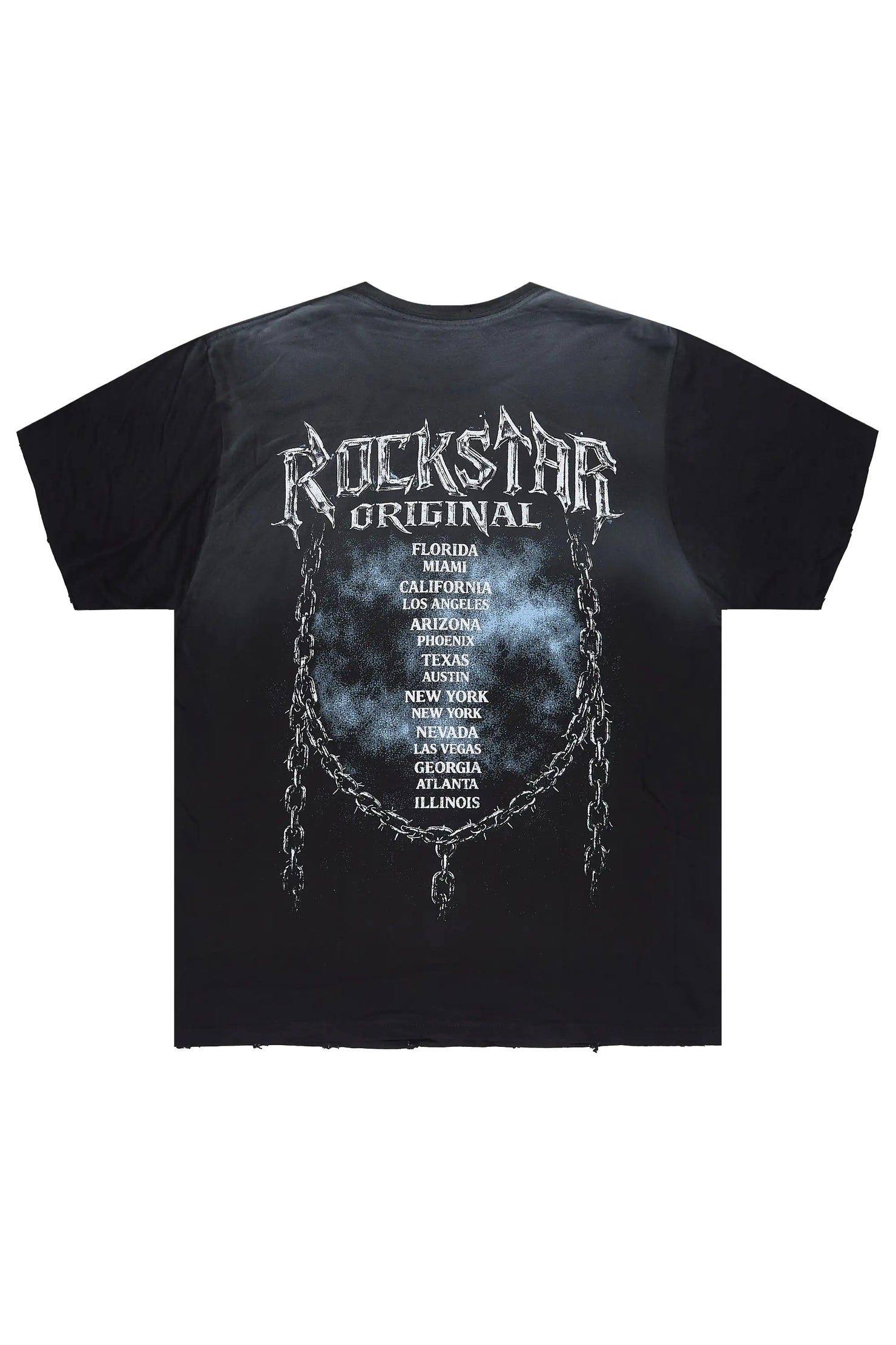 Ceus Black Oversized Graphic T-Shirt