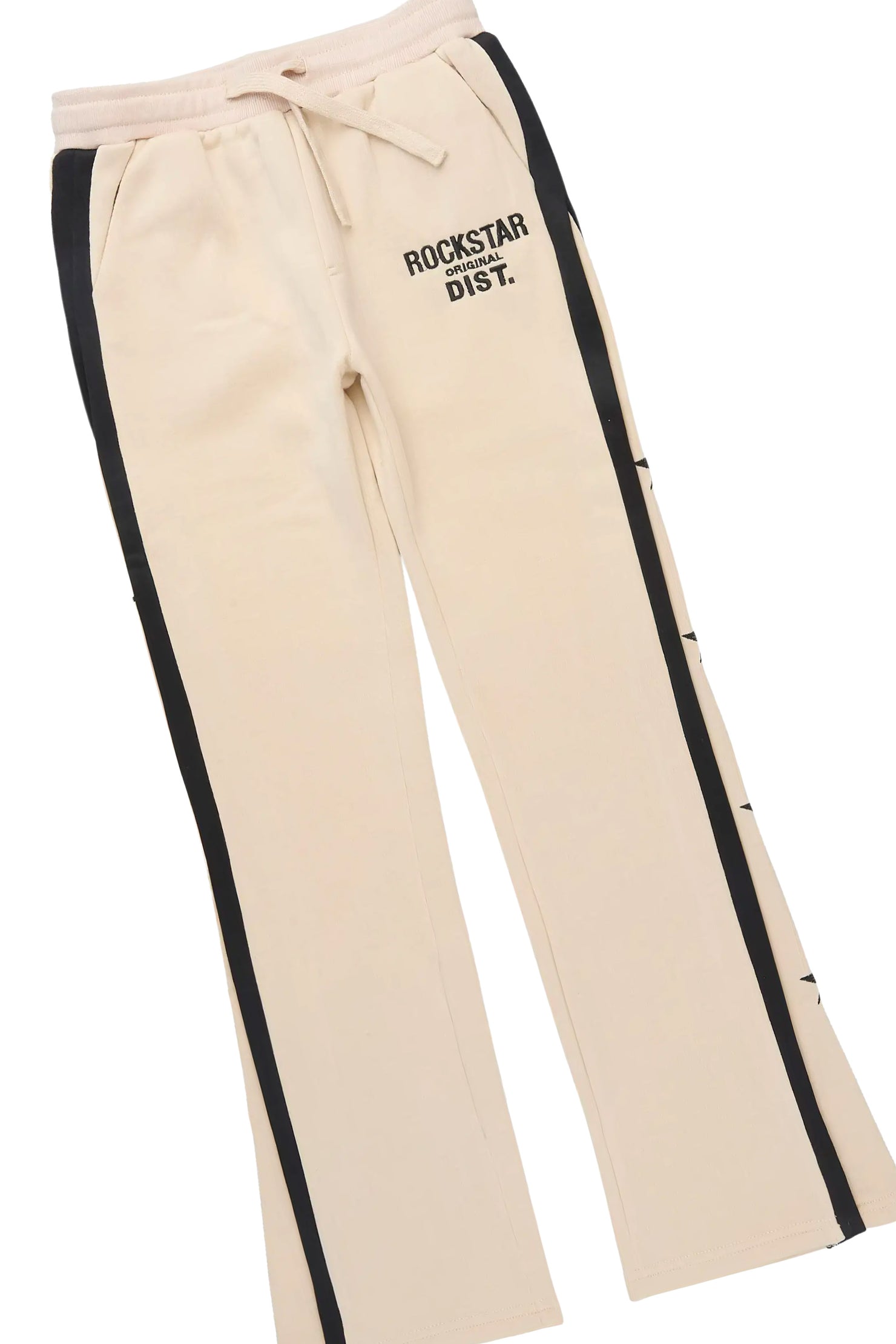 Boys Karkady Black/Beige T-Shirt Stacked Pant Set