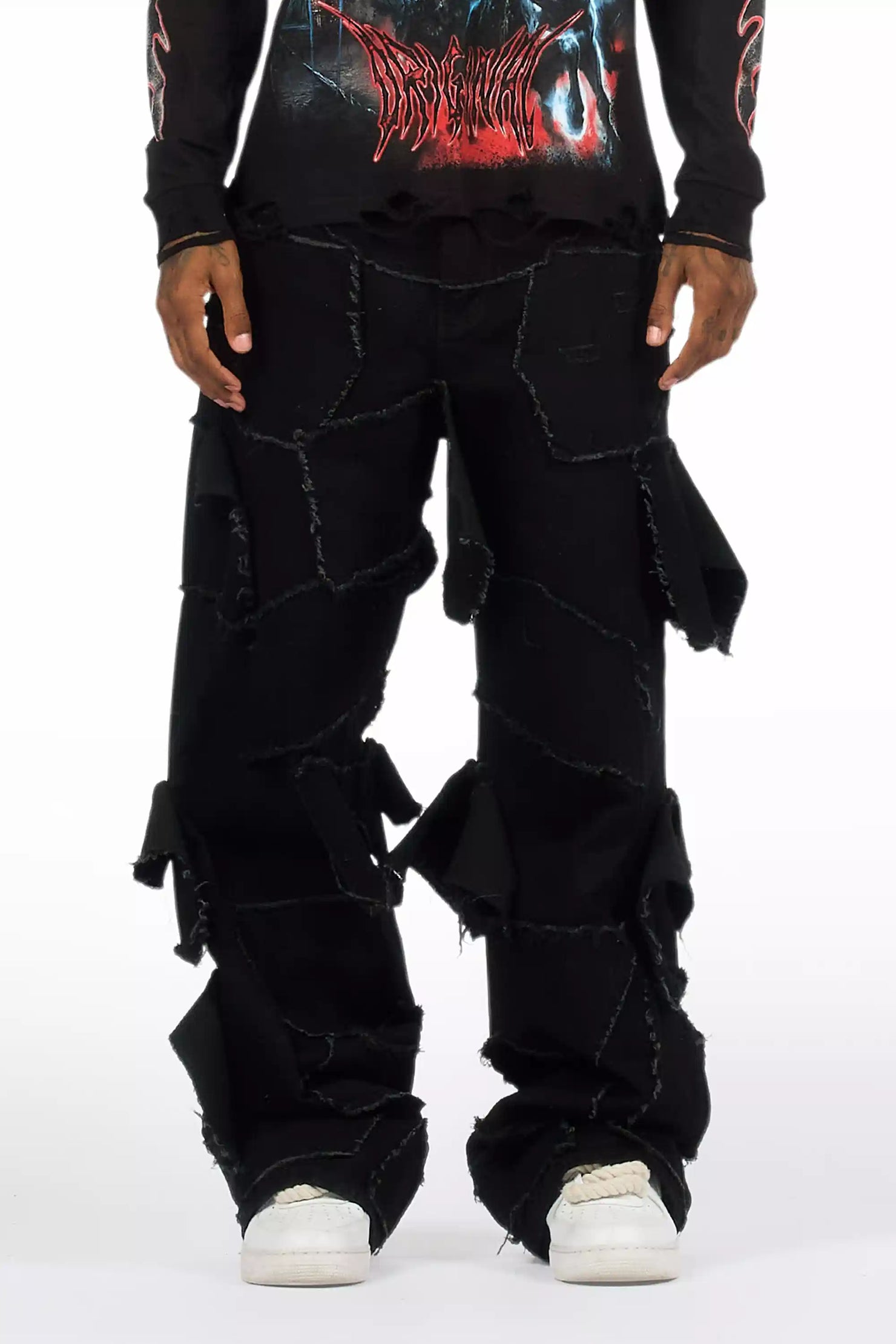 Jacomus Jet Black Baggy Fit Jean