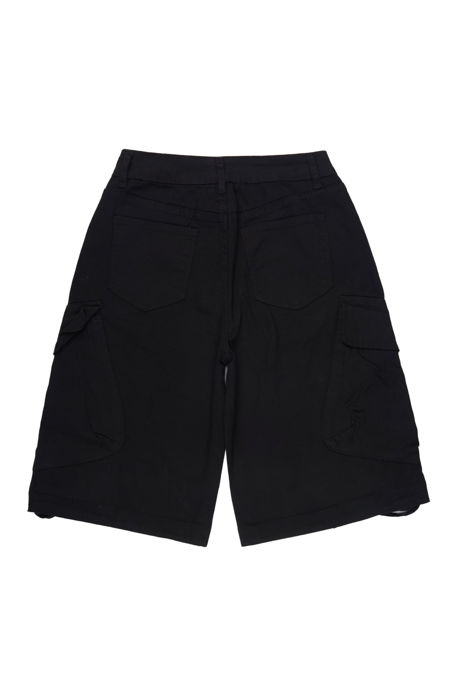 Shavelle Black Painted Denim Jort