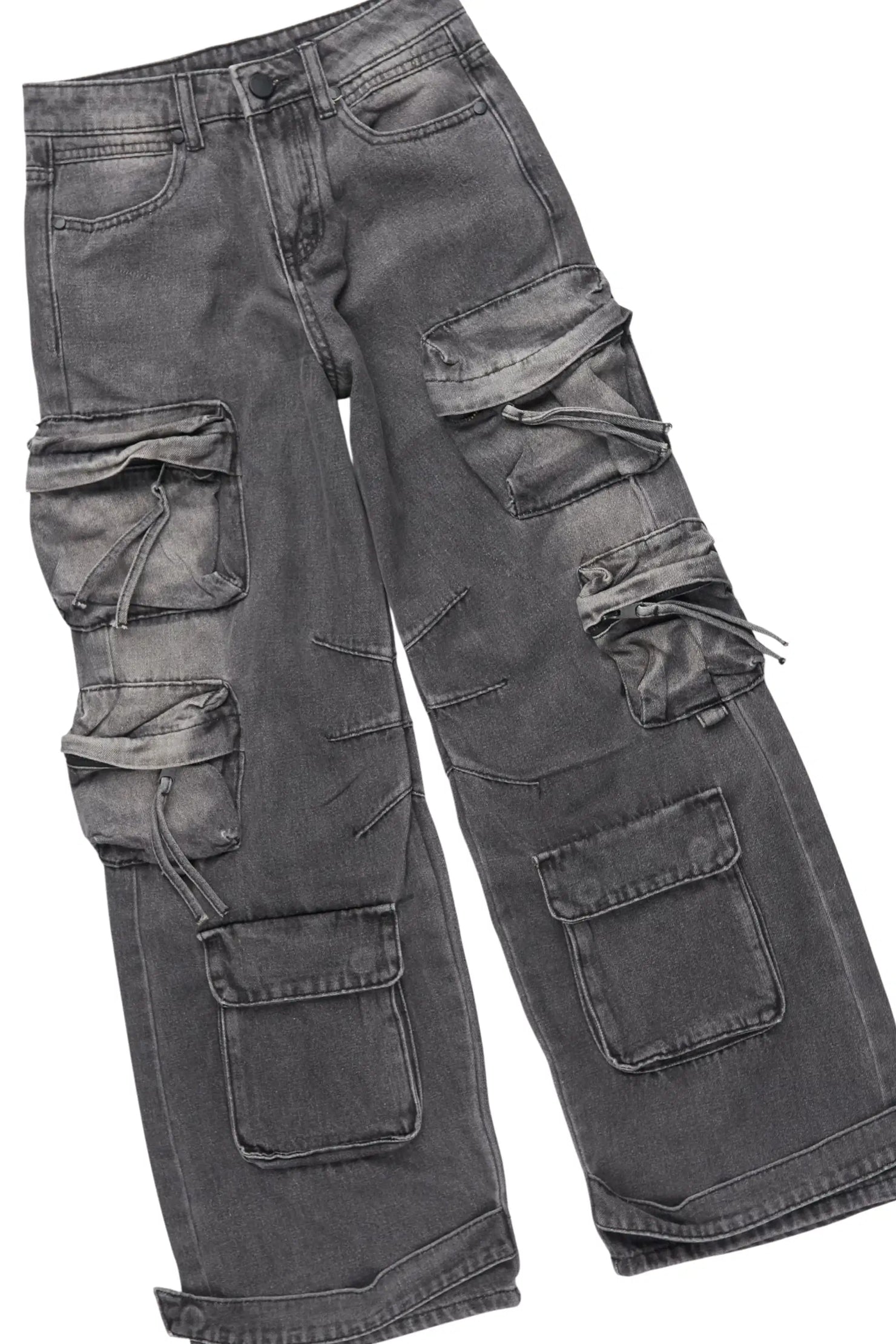 Boys Koen Black Hoodie & Lenz Black Baggy Jean Set