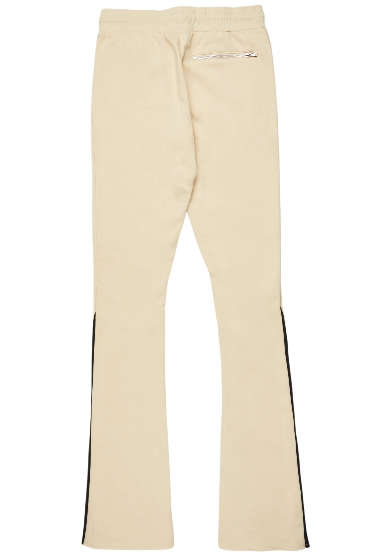 Flamur Beige Stacked Flare Pant