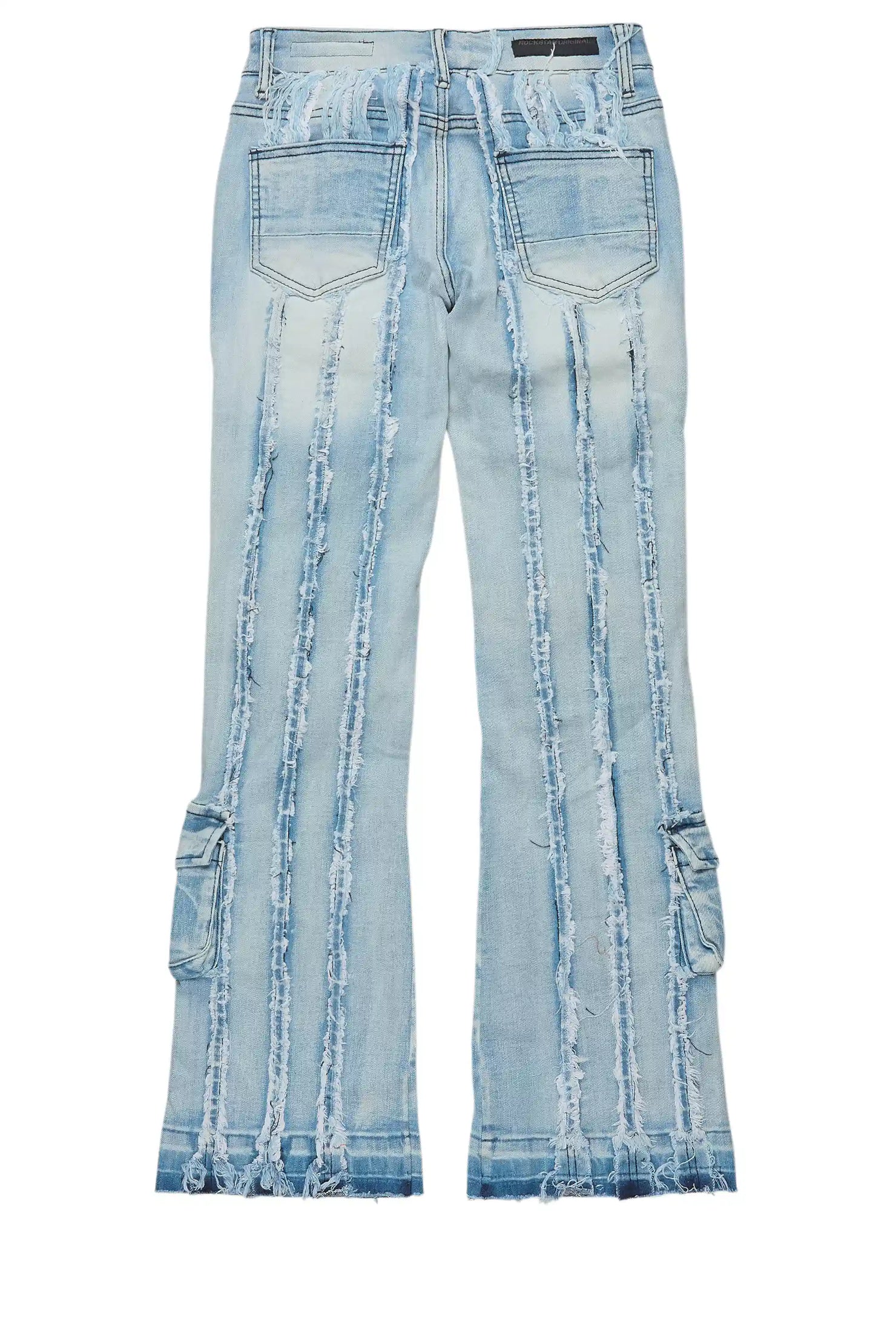 Boys Frey Light Blue Stacked Flare Jean
