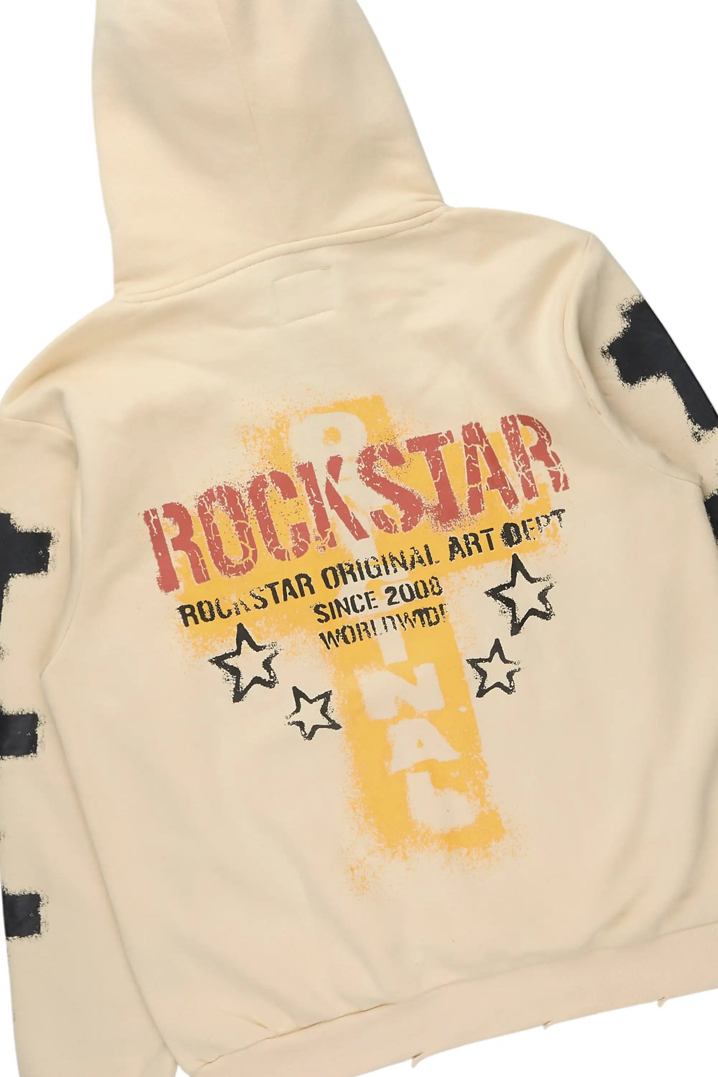 Crest Beige Hoodie/Stacked Pant Track Set