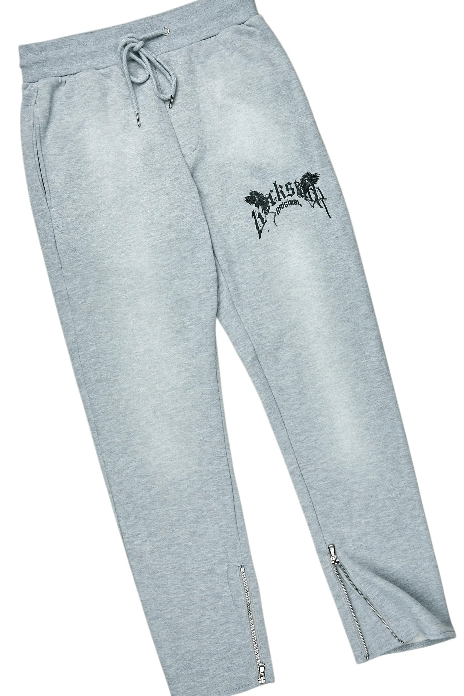 Tally Heather Grey Slim Fit Hoodie Track Set