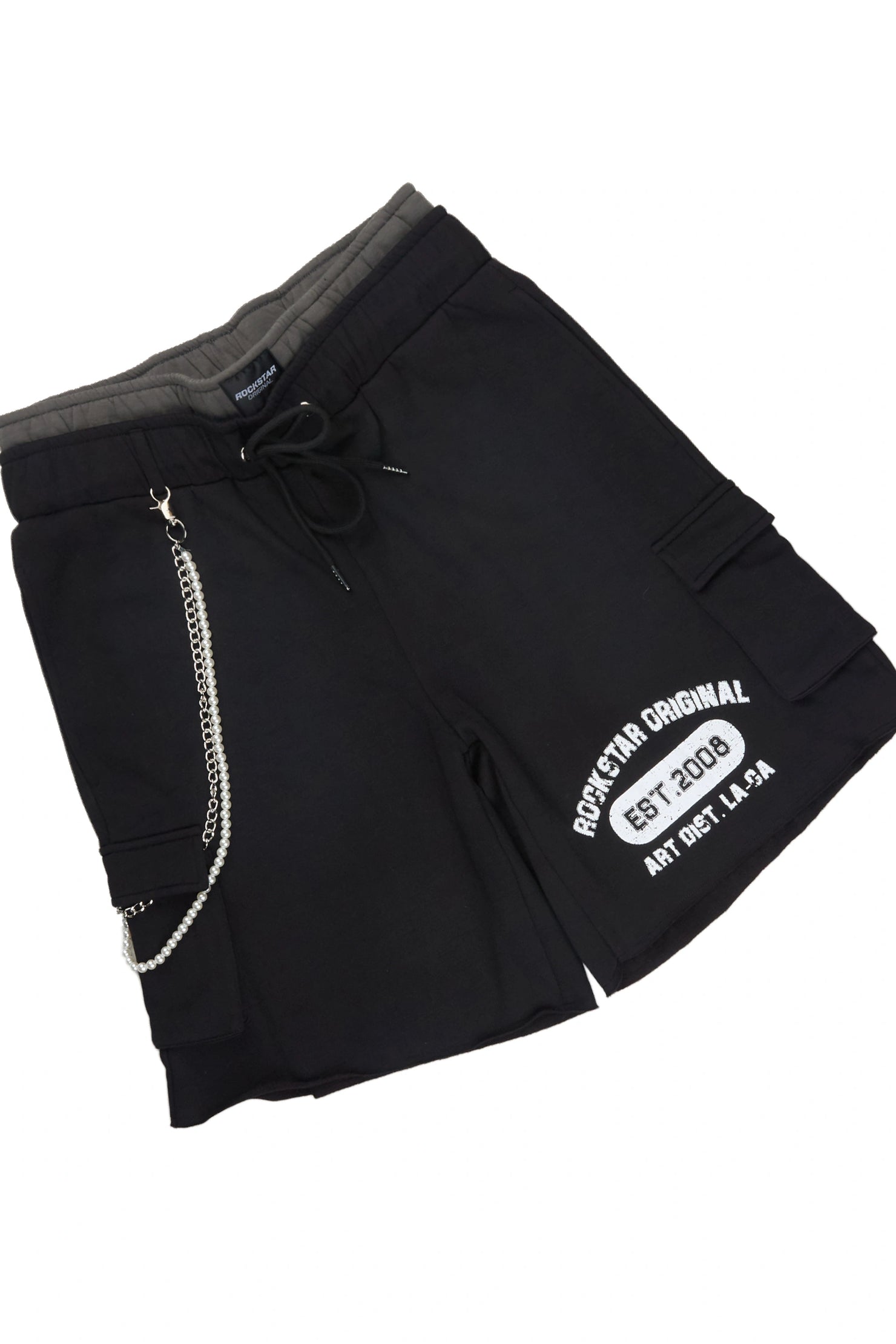 Alexander Black T-Shirt/ Double Waisted Short Set