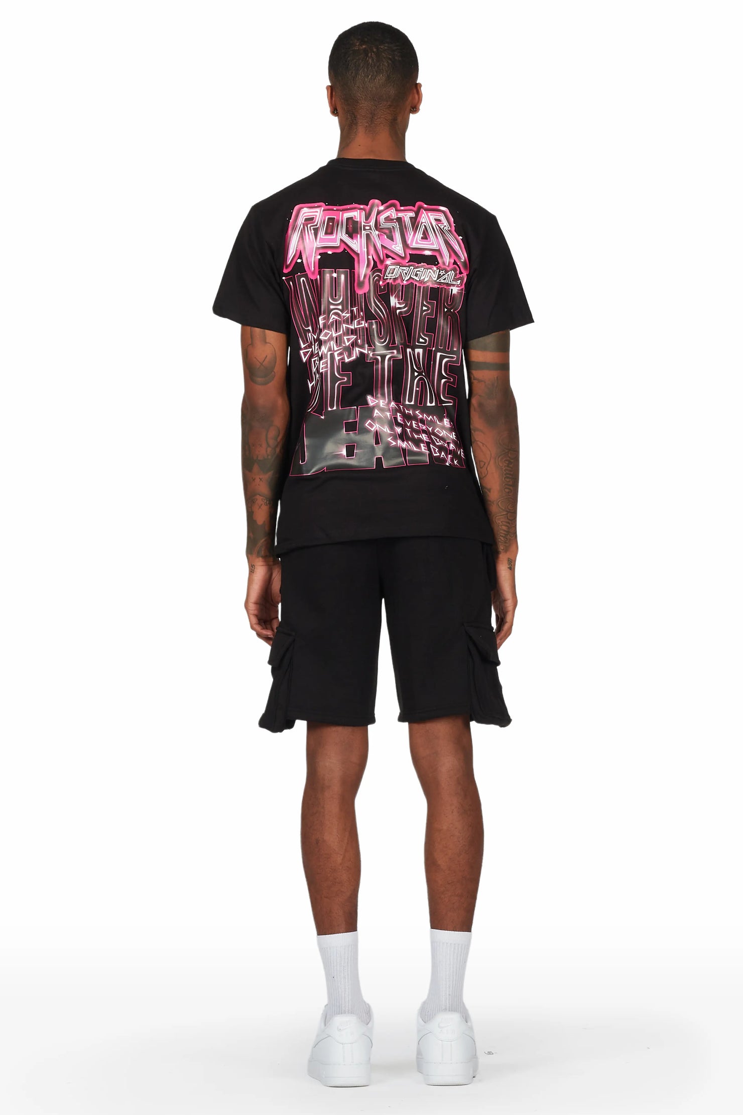 Obern Black T-Shirt Short Set