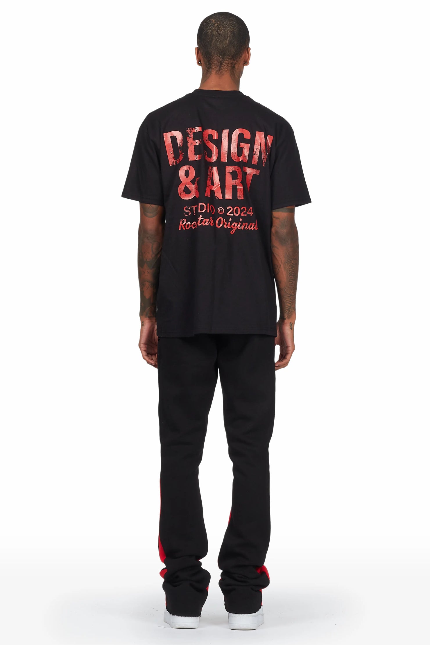 Mancha Black/Red T-Shirt Stacked Flare Track Set
