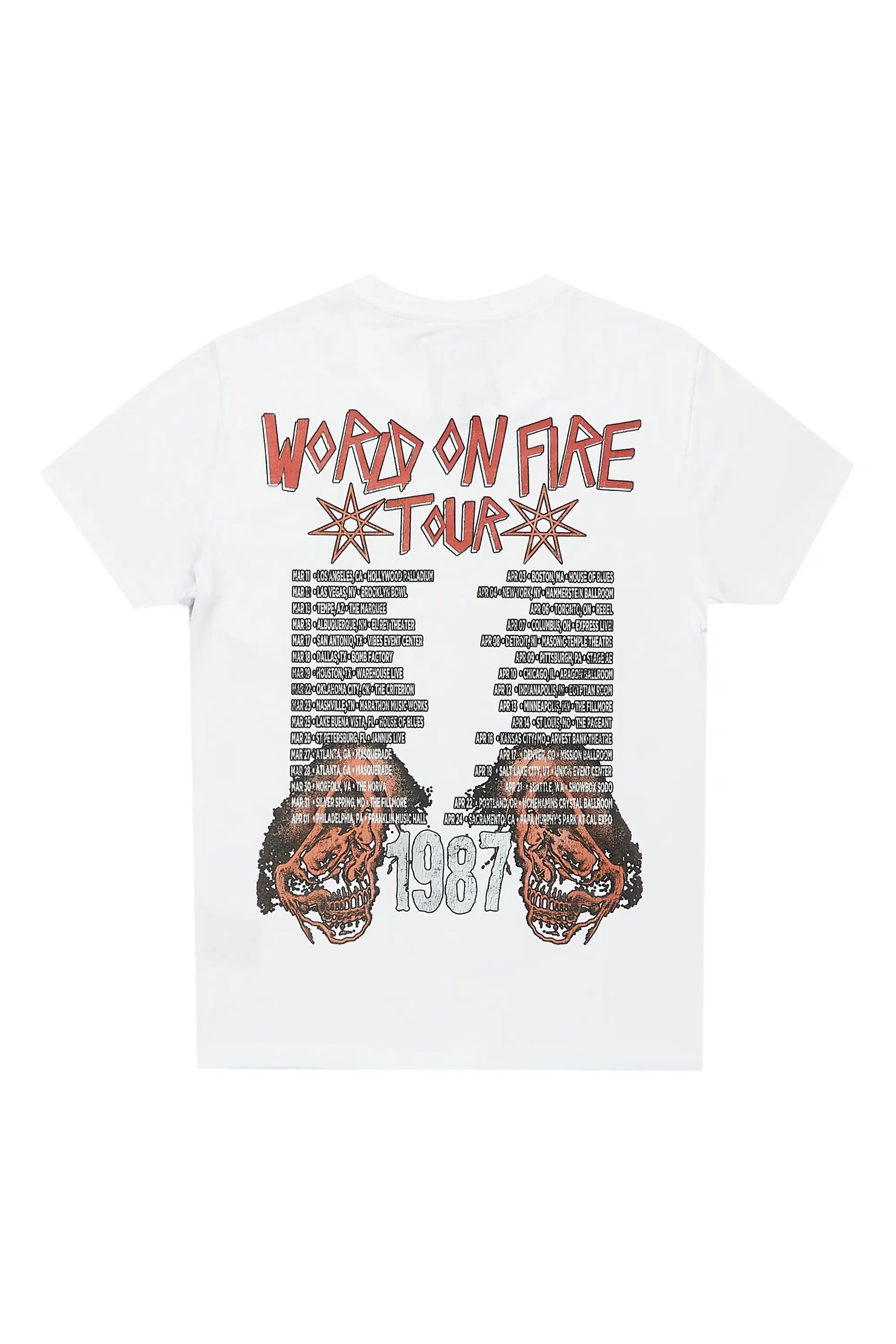 Boys Lokua White Graphic T-Shirt