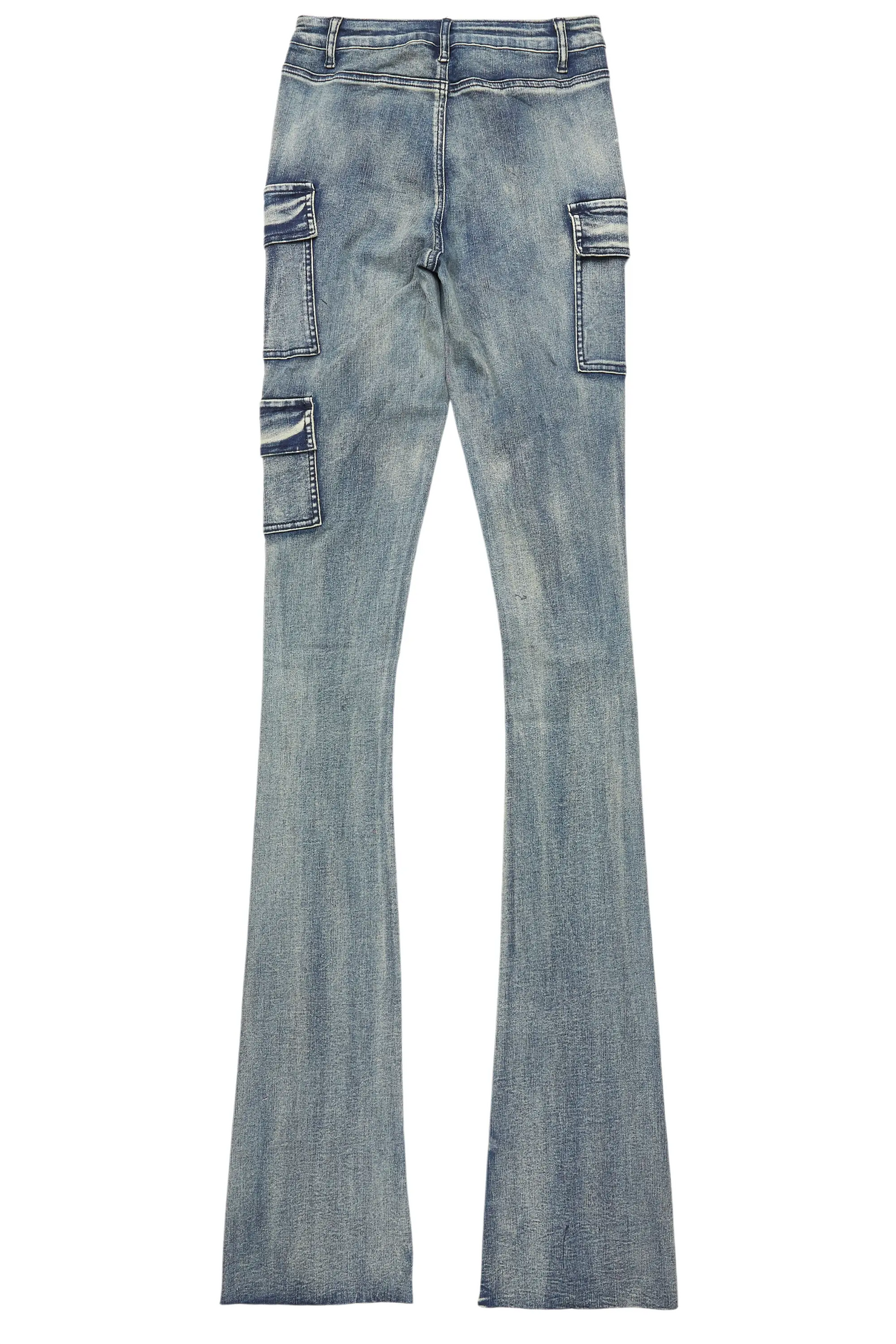 Deaisha Tinted Dark Wash Painted Super Stacked Jean
