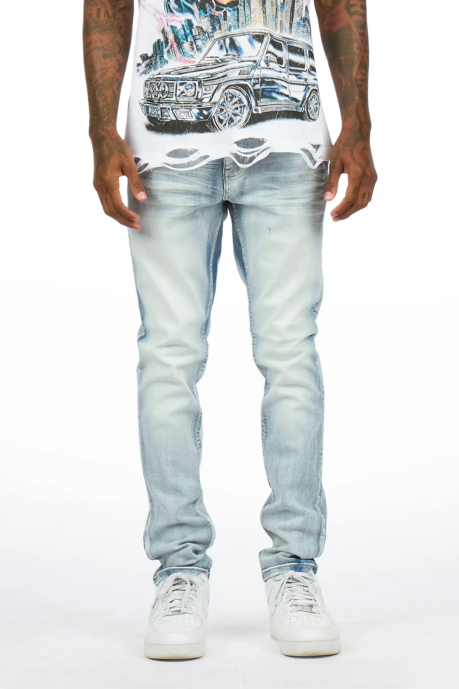 Jerell Light Sand Blue Slim Fit Jean