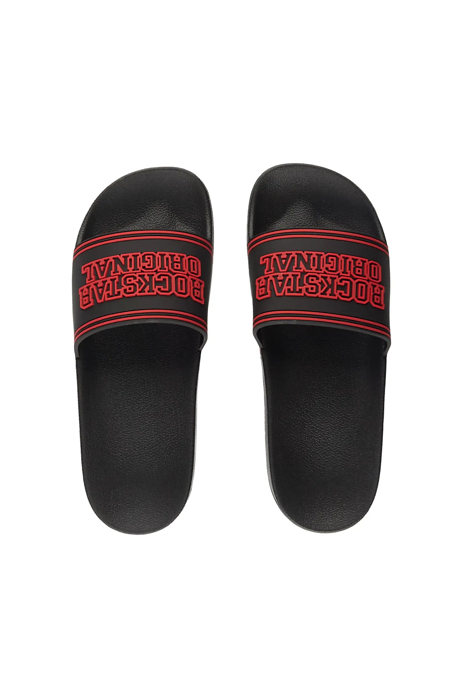 Boys Hooper Black/Red Slides