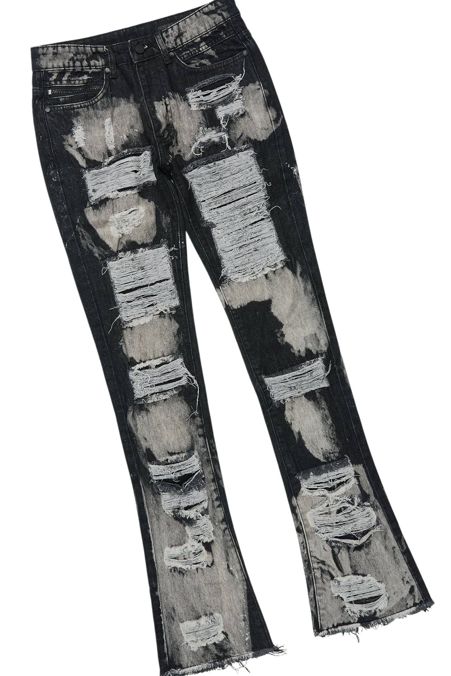 Amos Black T-Shirt/Stacked Flare Jean Bundle