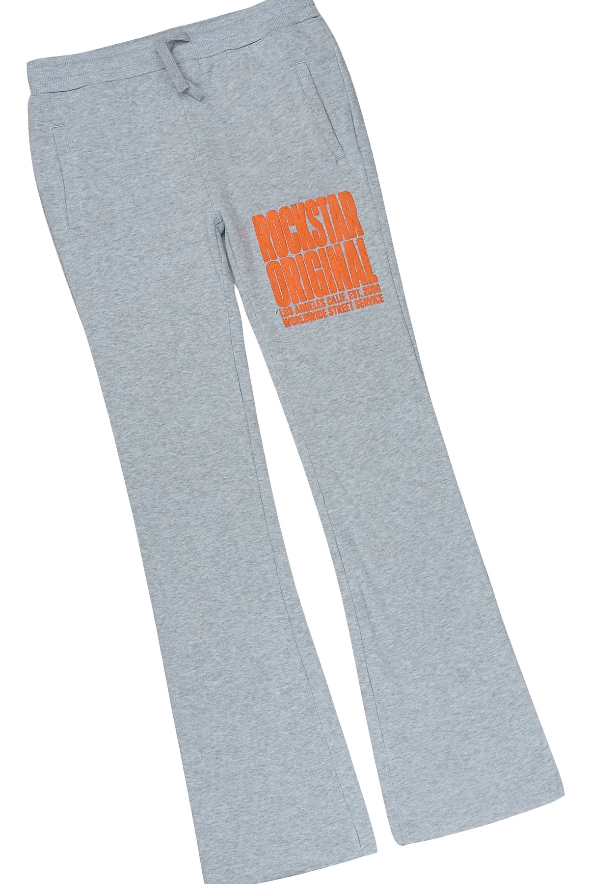 Boys Silt Heather Grey/Orange Hoodie Stacked Track Set