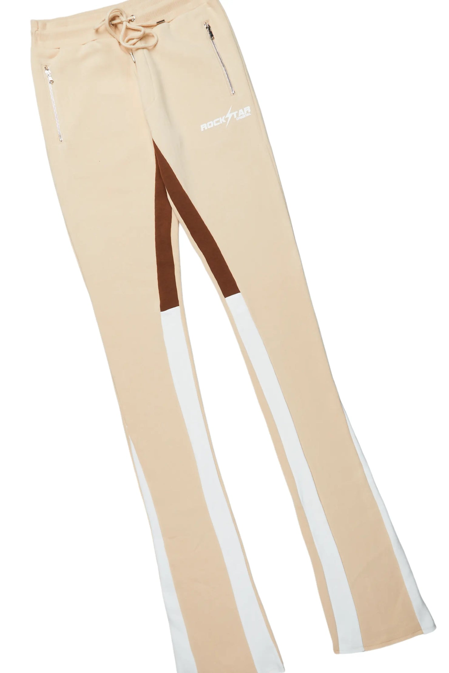 Toby Beige Super Stacked Flare Track Set