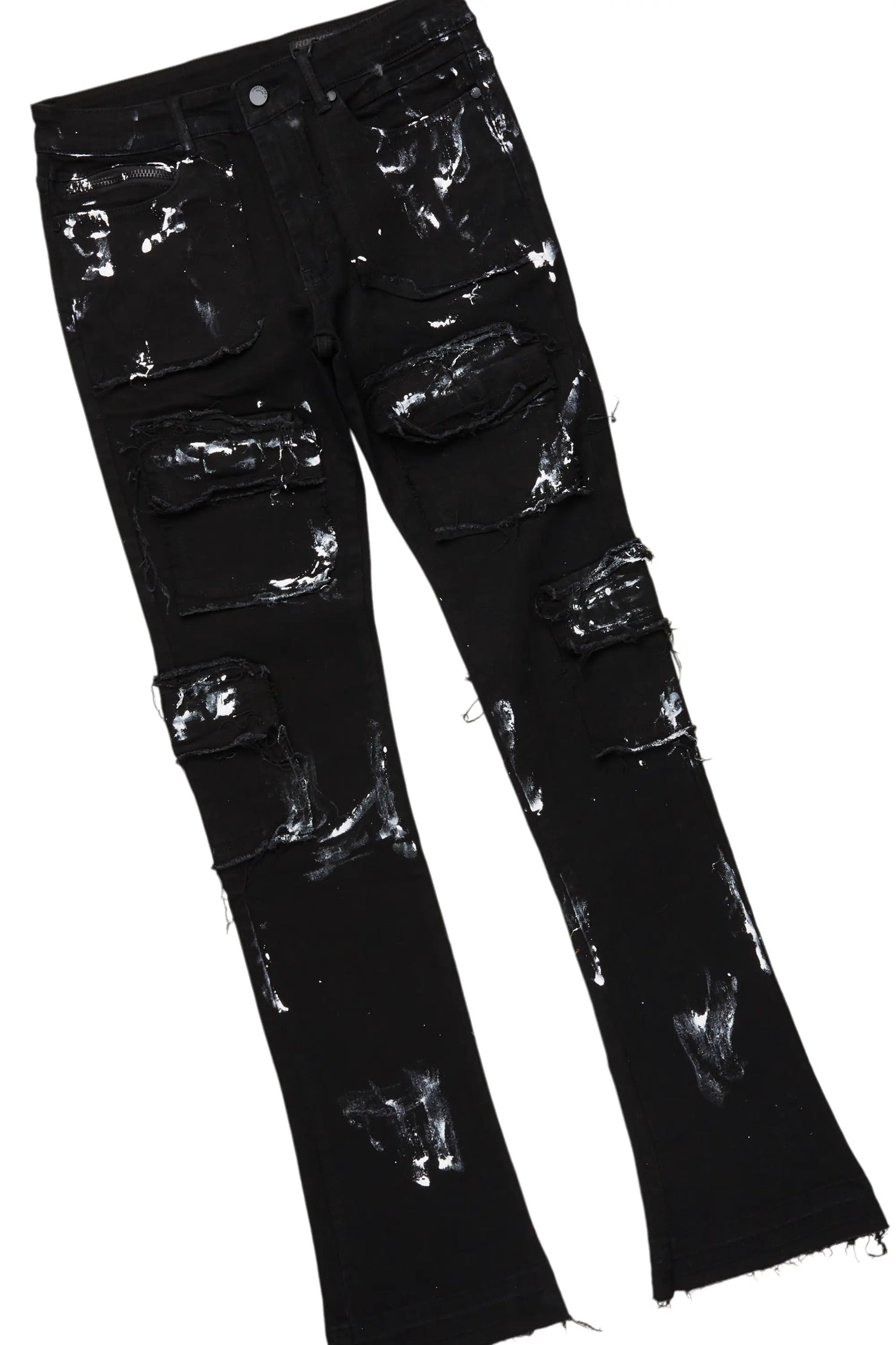 Tarl Black T-Shirt/Stacked Flare Jean Bundle