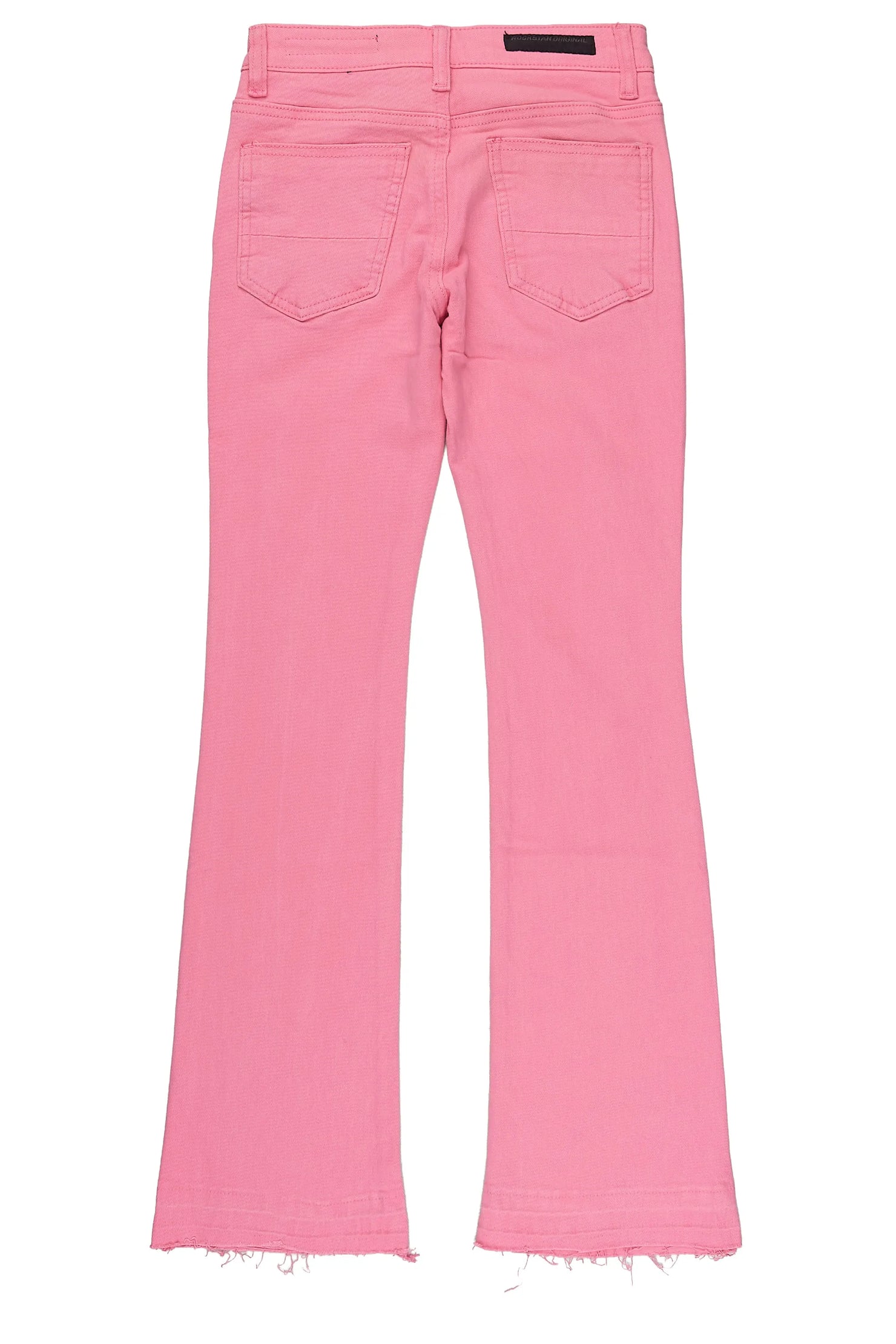 Girls Daga Pink Stacked Flare Jean