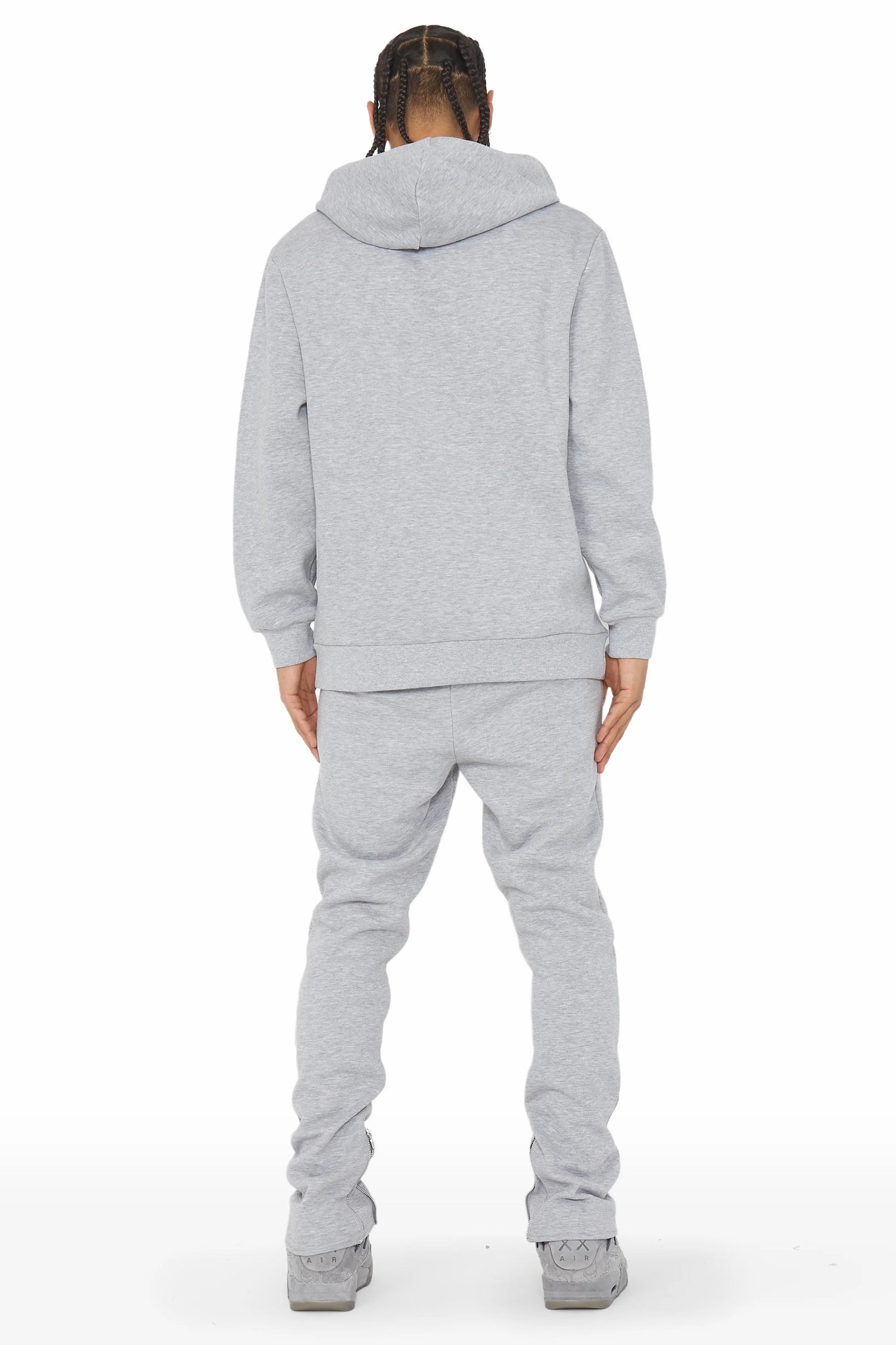 Rune Grey/Orange Slim Fit Track Set