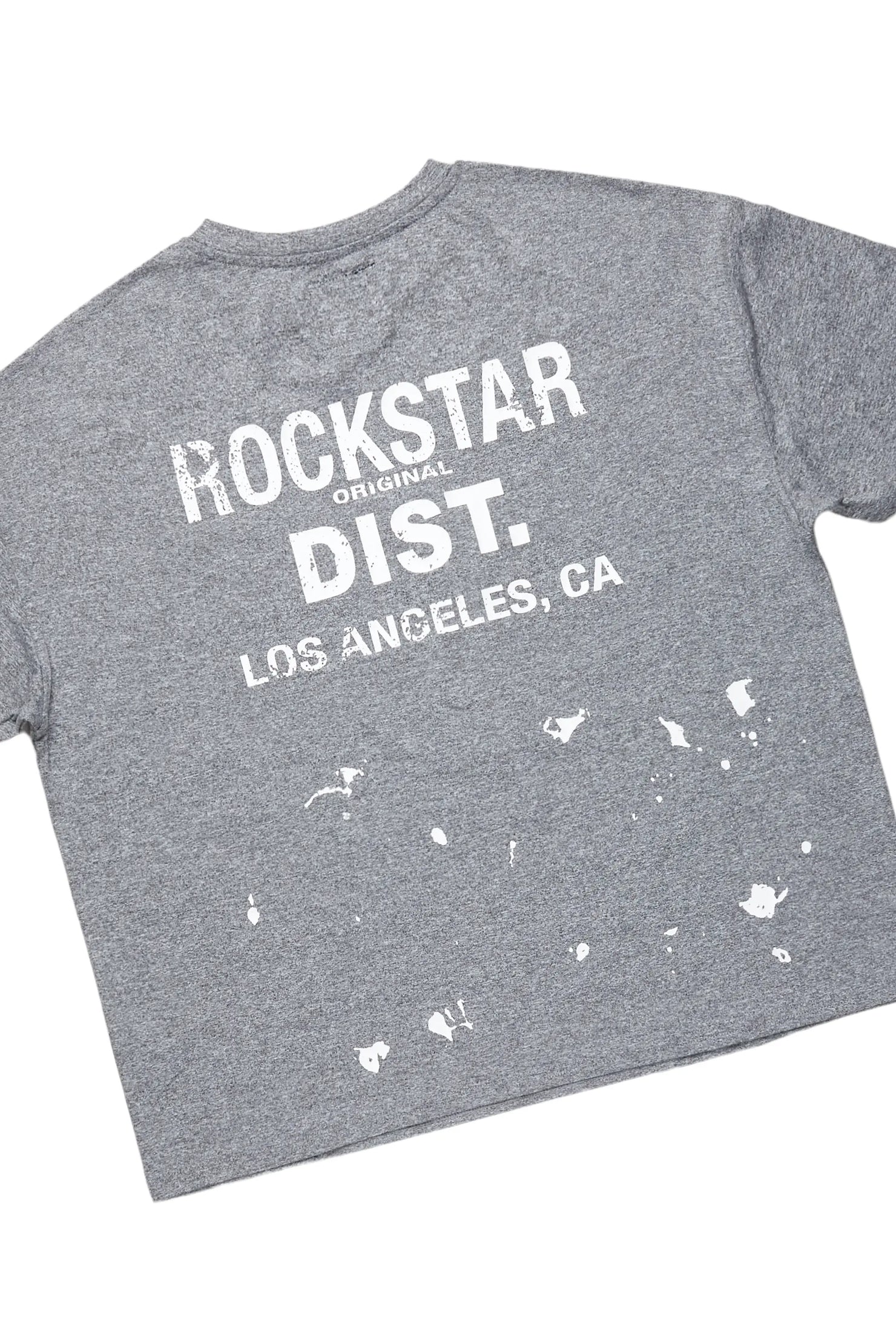 Living For It Heather Grey Bike Short Set