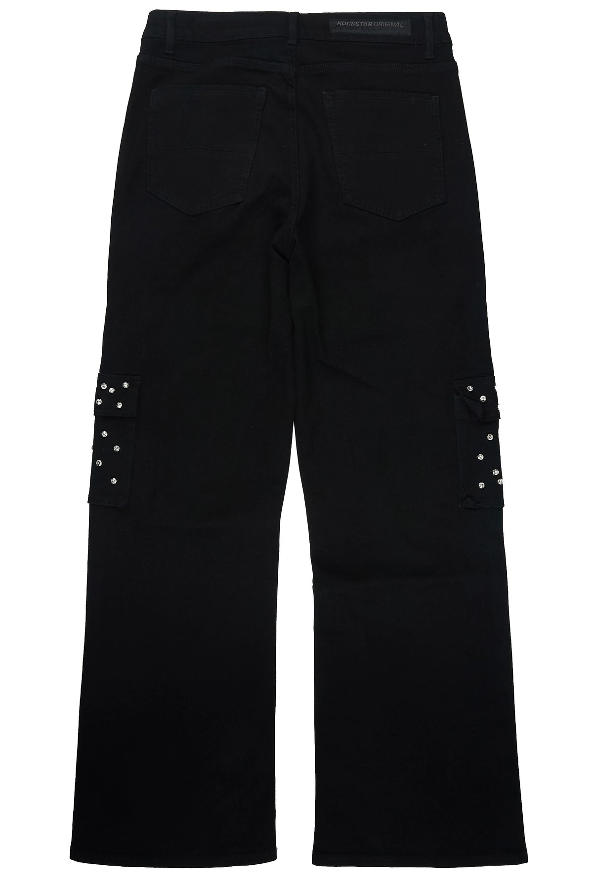 Arman Black Rhinestones Baggy Fit Jeans