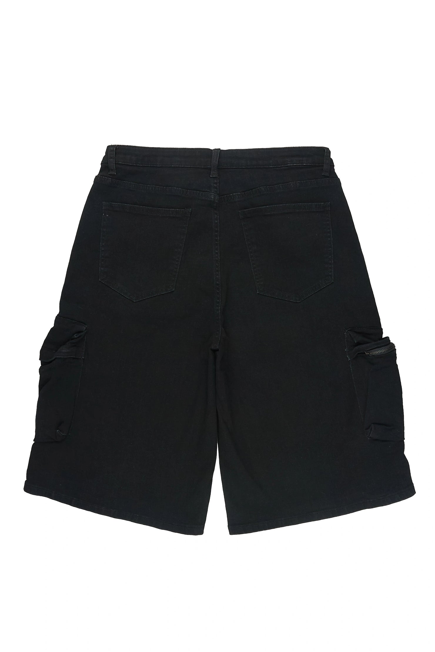 Renia Black Denim Jort