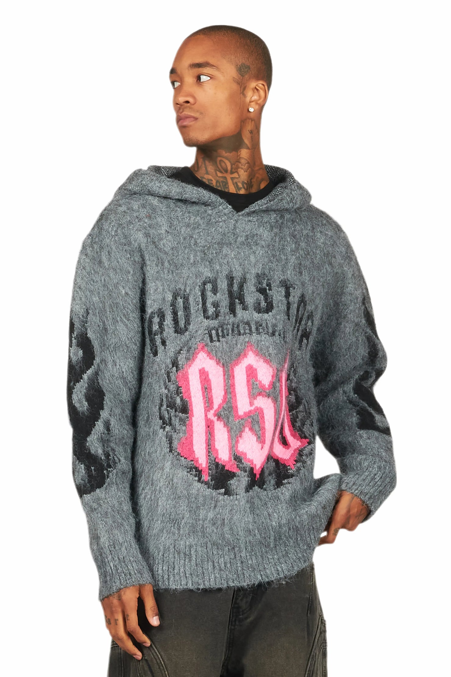 Boaz Heather Grey Graphic Hoodie