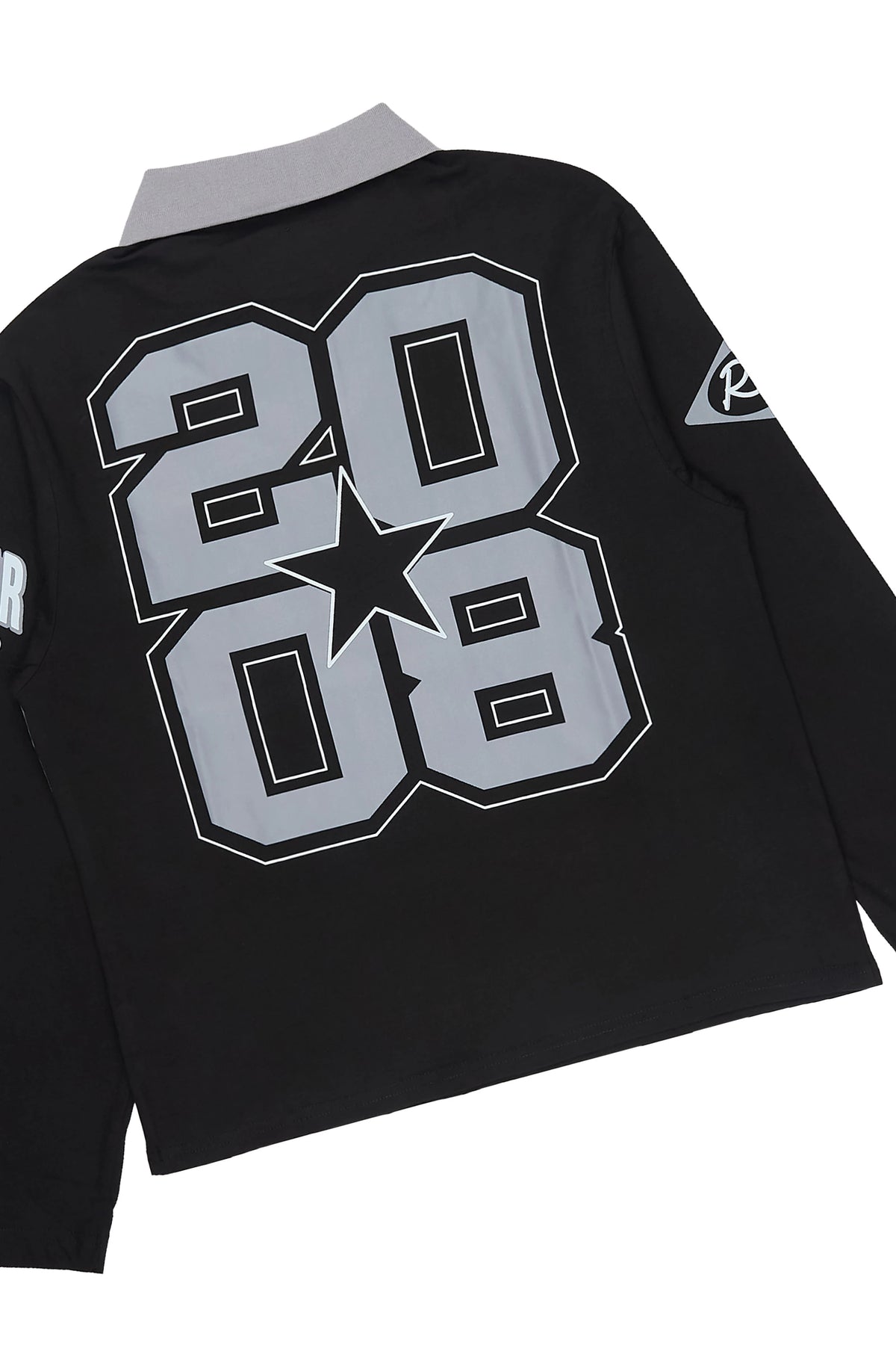 Boys Verseny Black Long Sleeve Polo Track Set