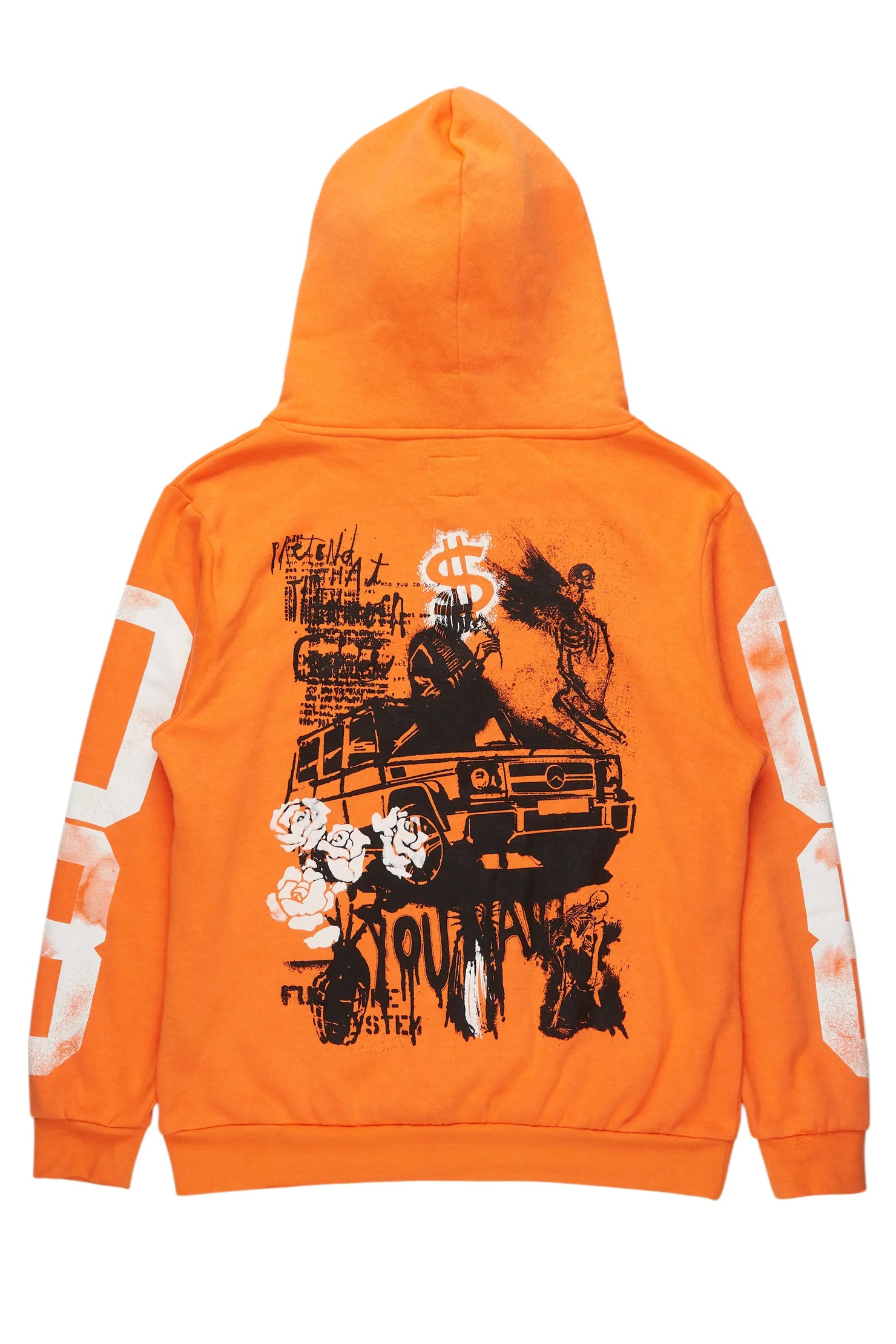 Grill Orange/White Graphic Hoodie