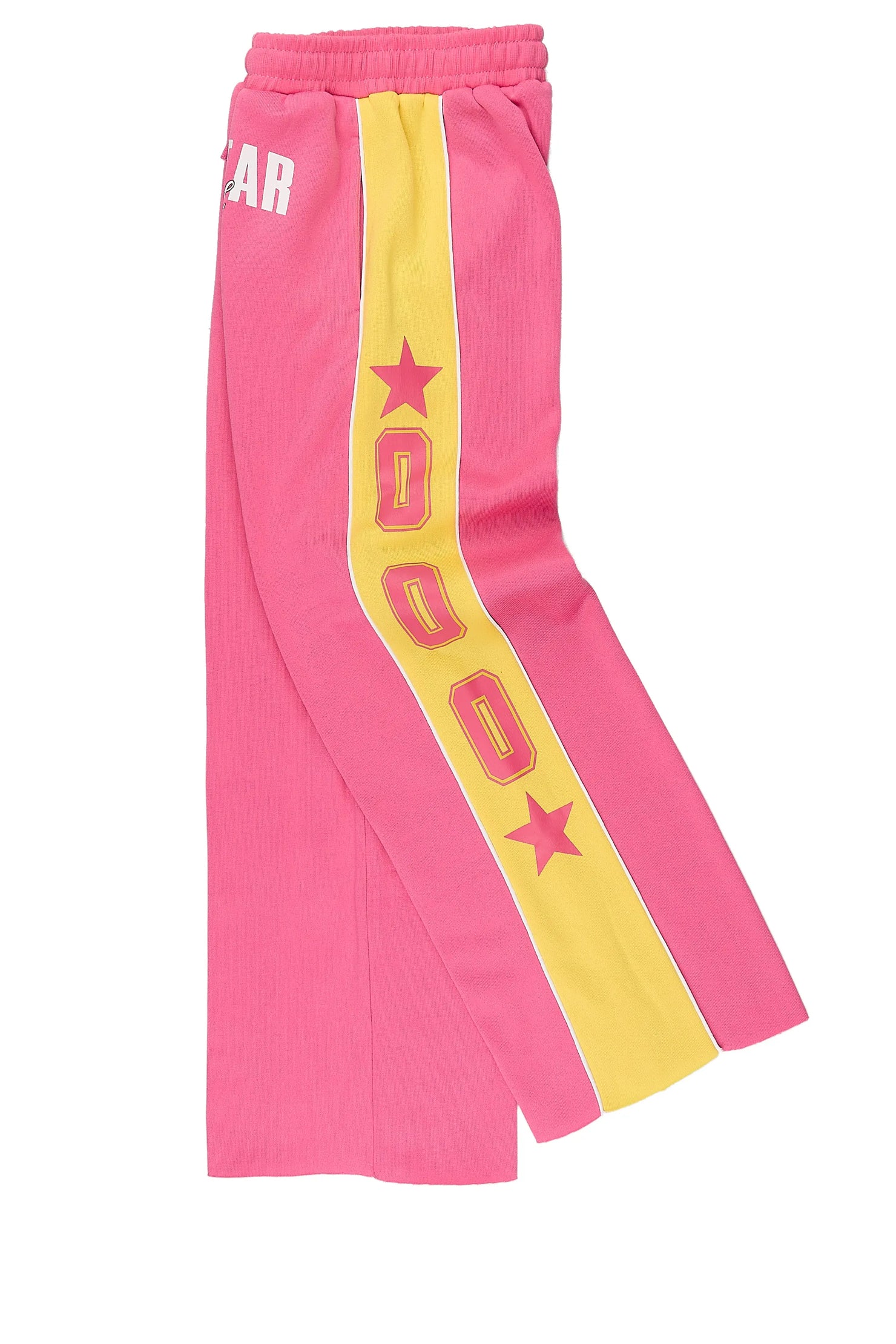 Girls Airelle Pink/Yellow Baggy Track Pant