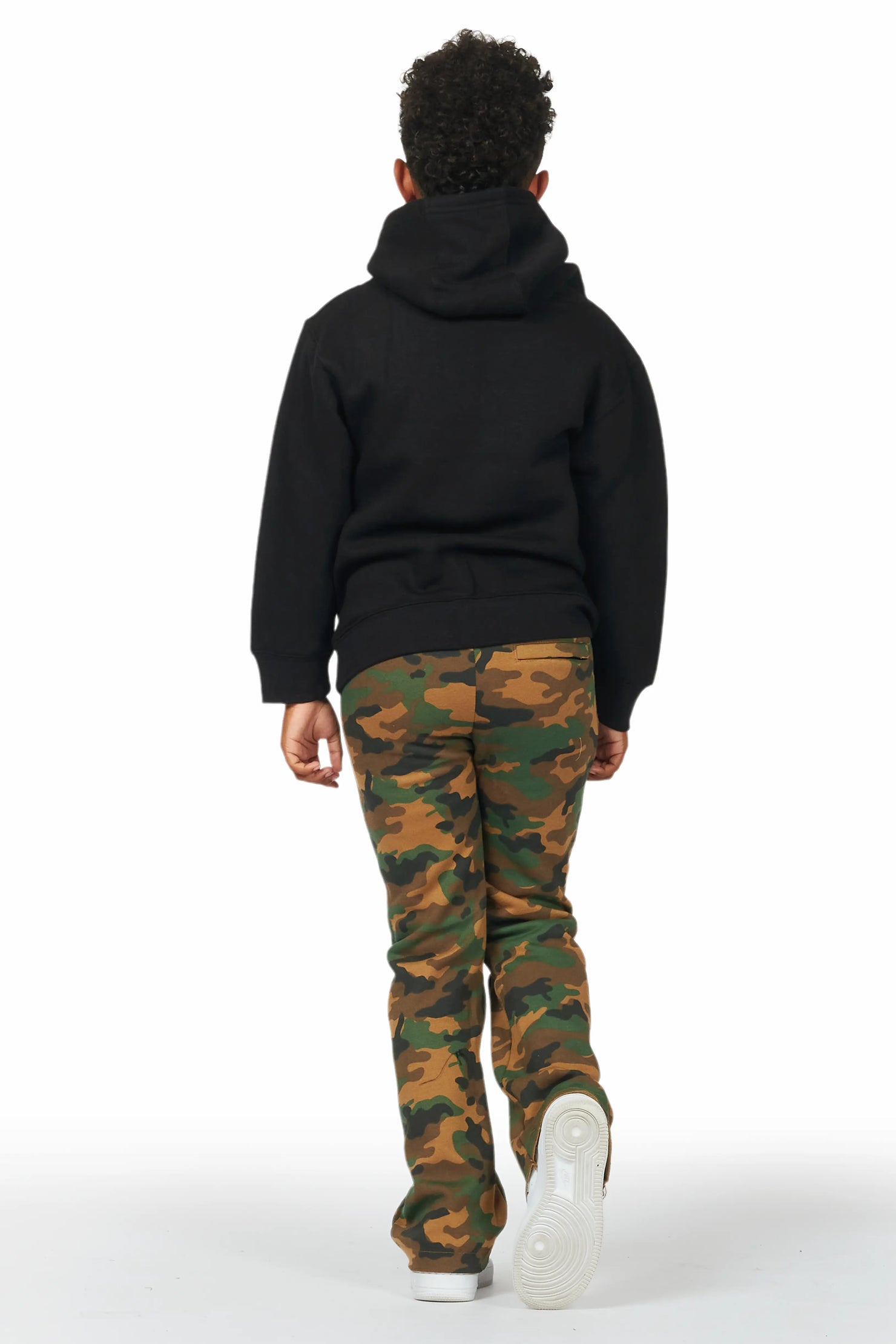 Boys Bansi Faded Camo Stacked Trackpant