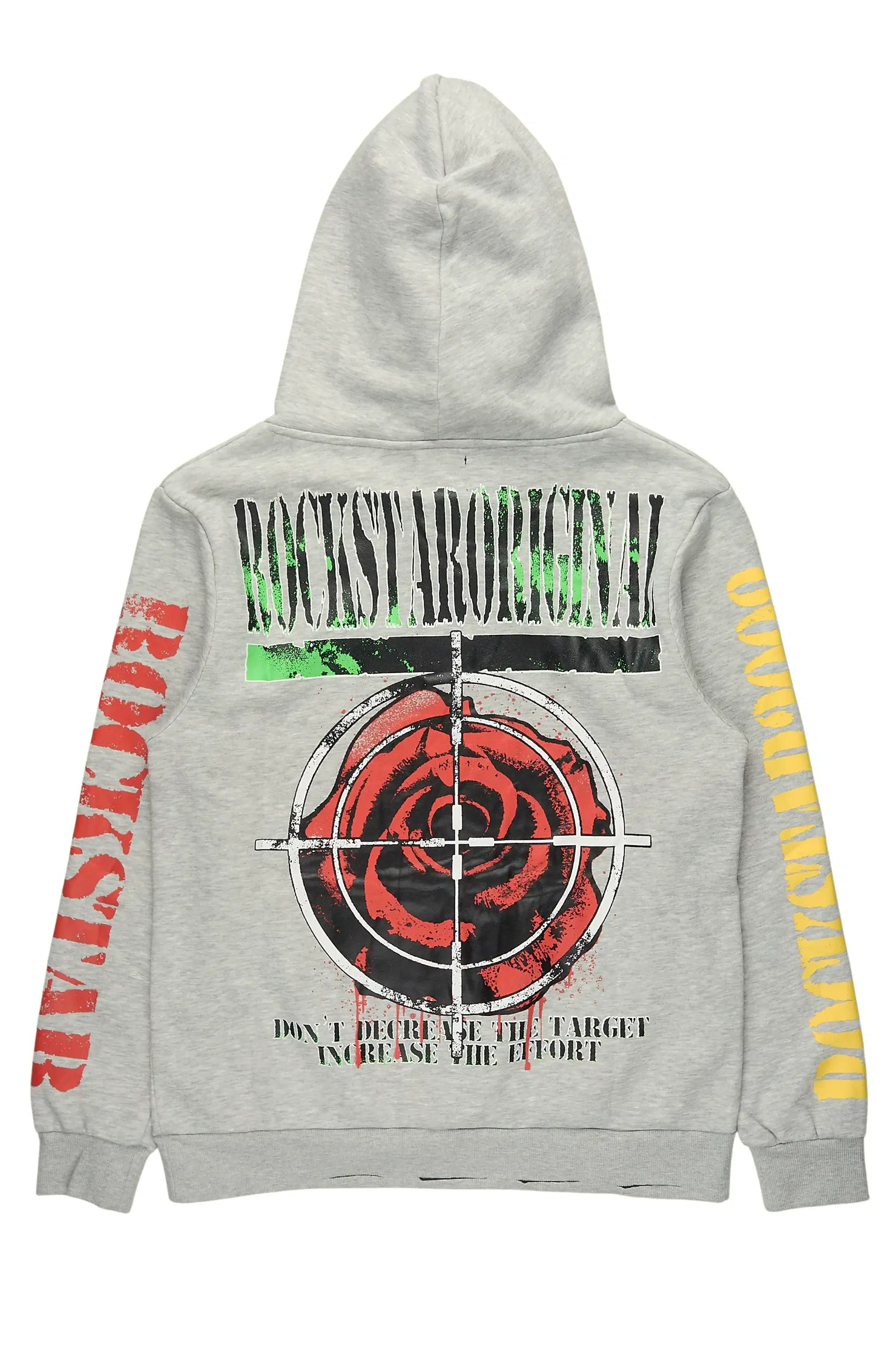 Kilshot Romance Grey Distressed Graphic Hoodie
