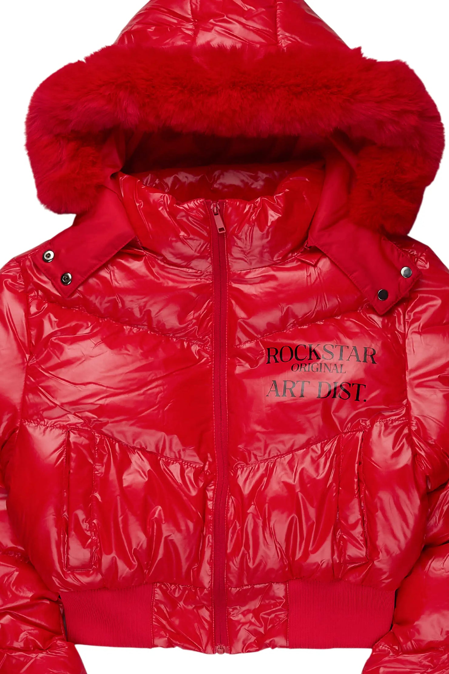 Destina Red Puffer Jacket