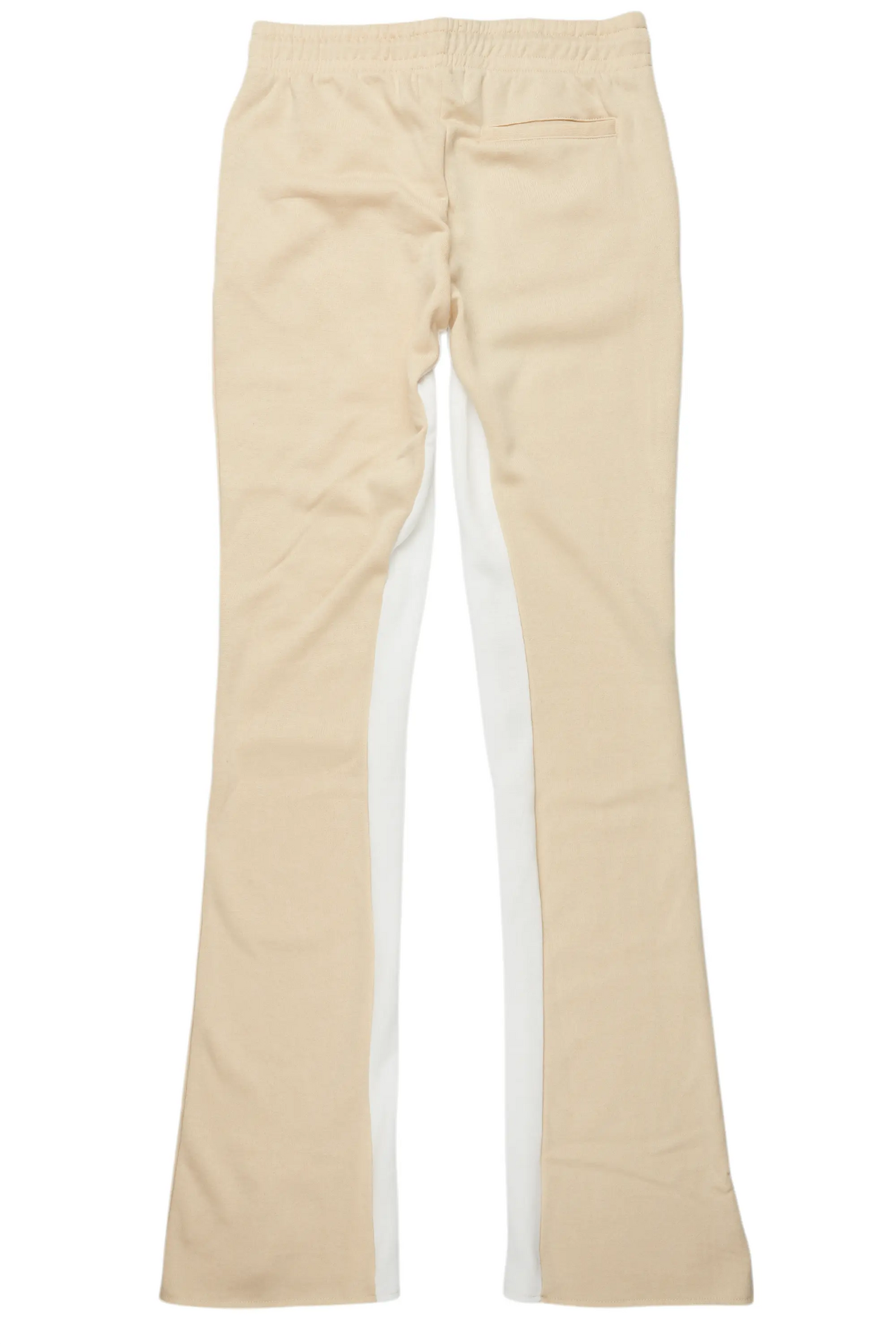 Uko Beige Stacked Baggy Track Pant