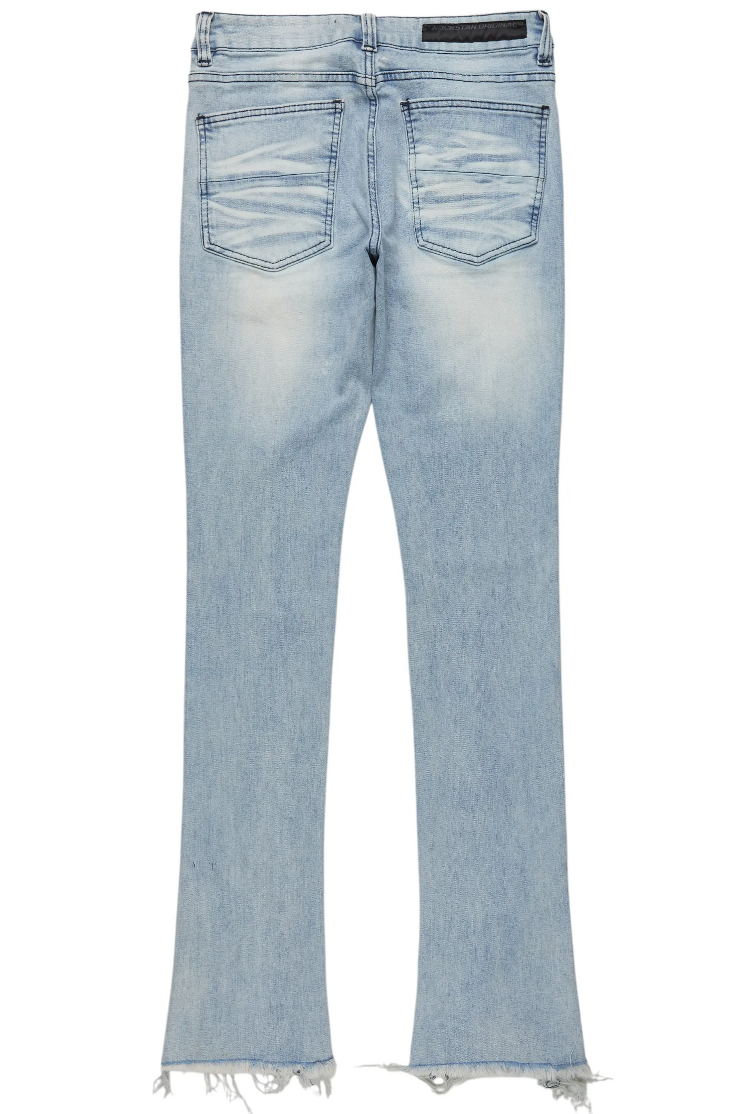 Savag Blue Stacked Flare Jean