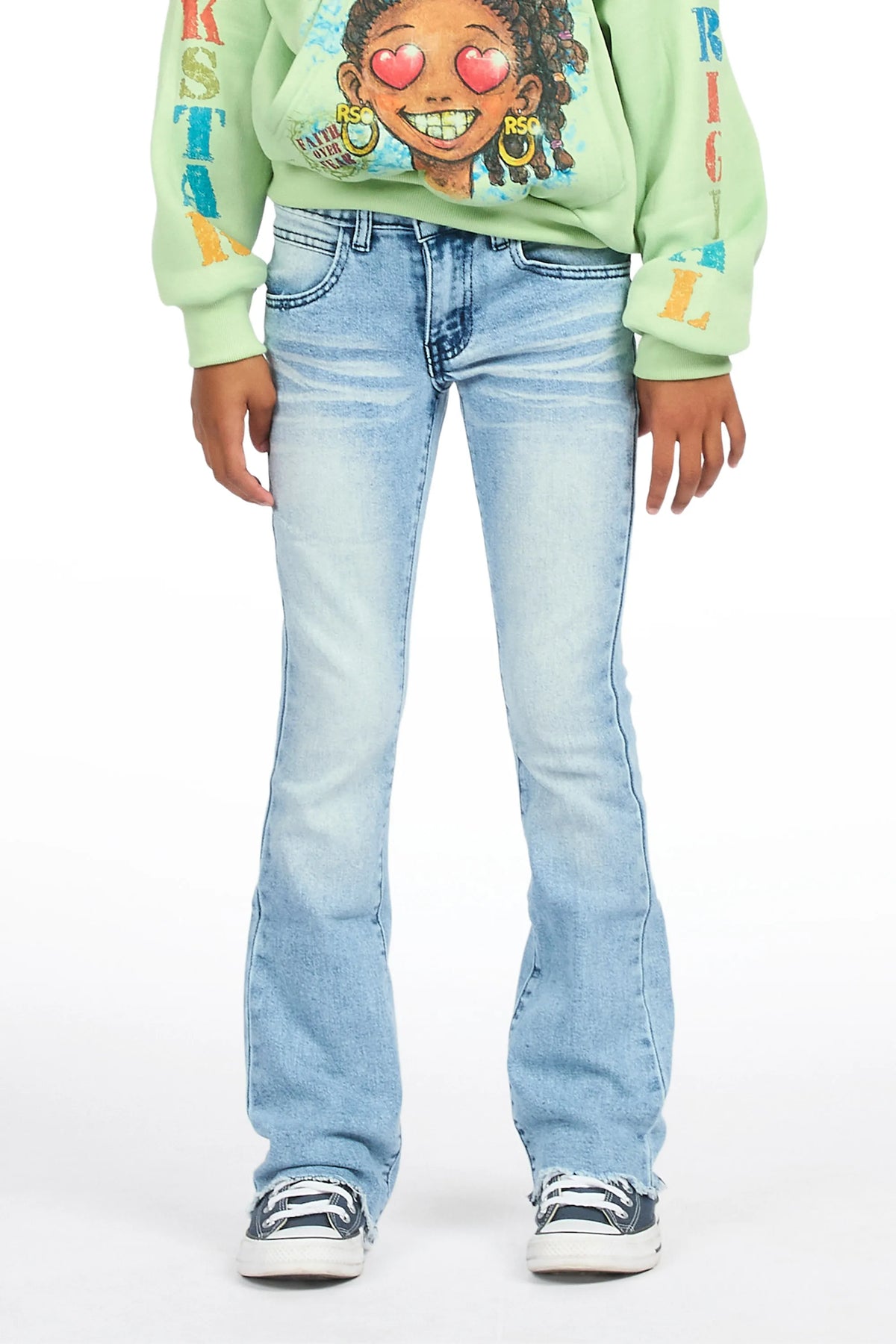 Girls Daga Blue 2.0 Stacked Flare Jean