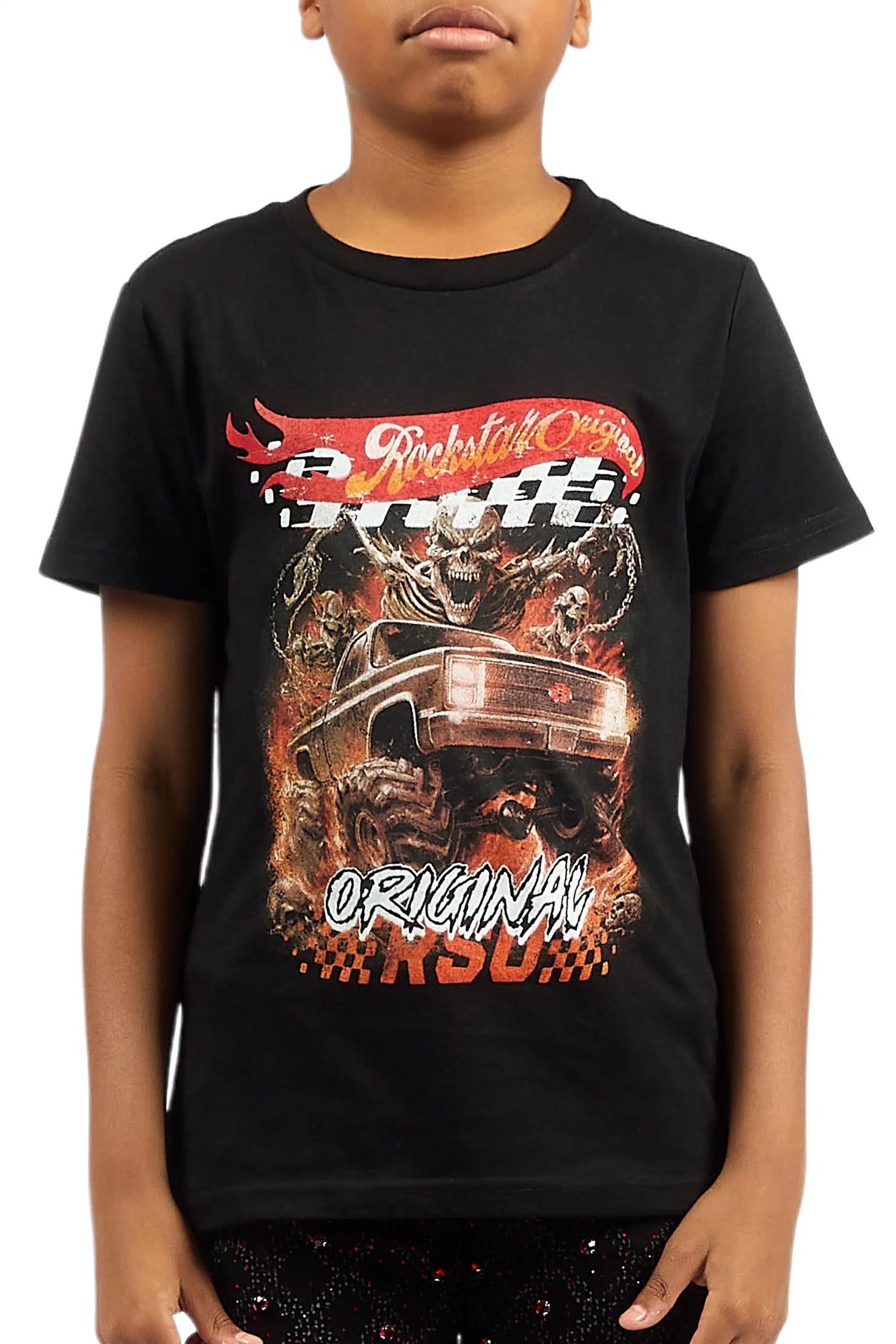 Boys Dreamer Black Graphic T-Shirt