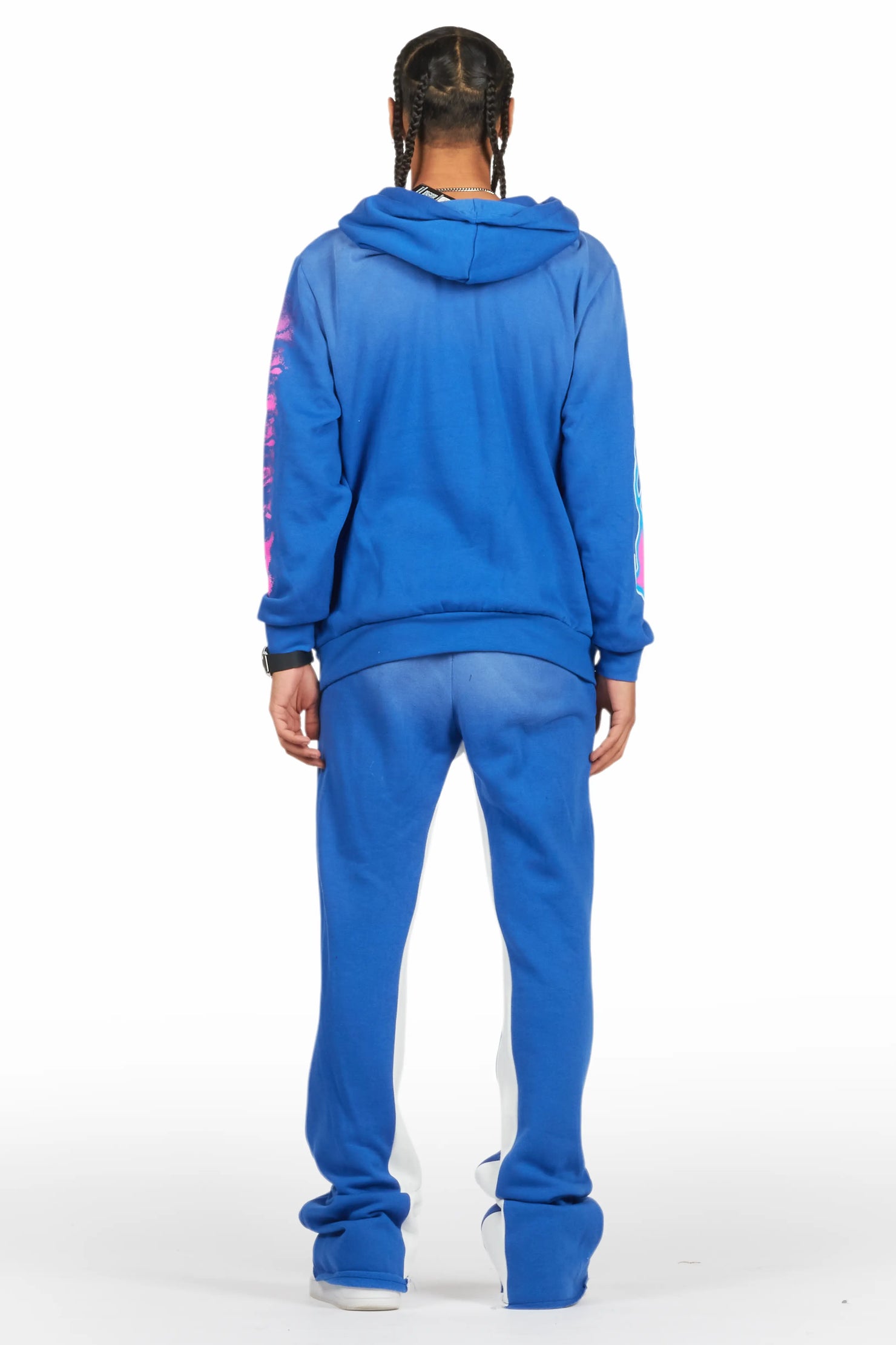 Beno Royal Blue Hoodie/Baggy Track Pant Set