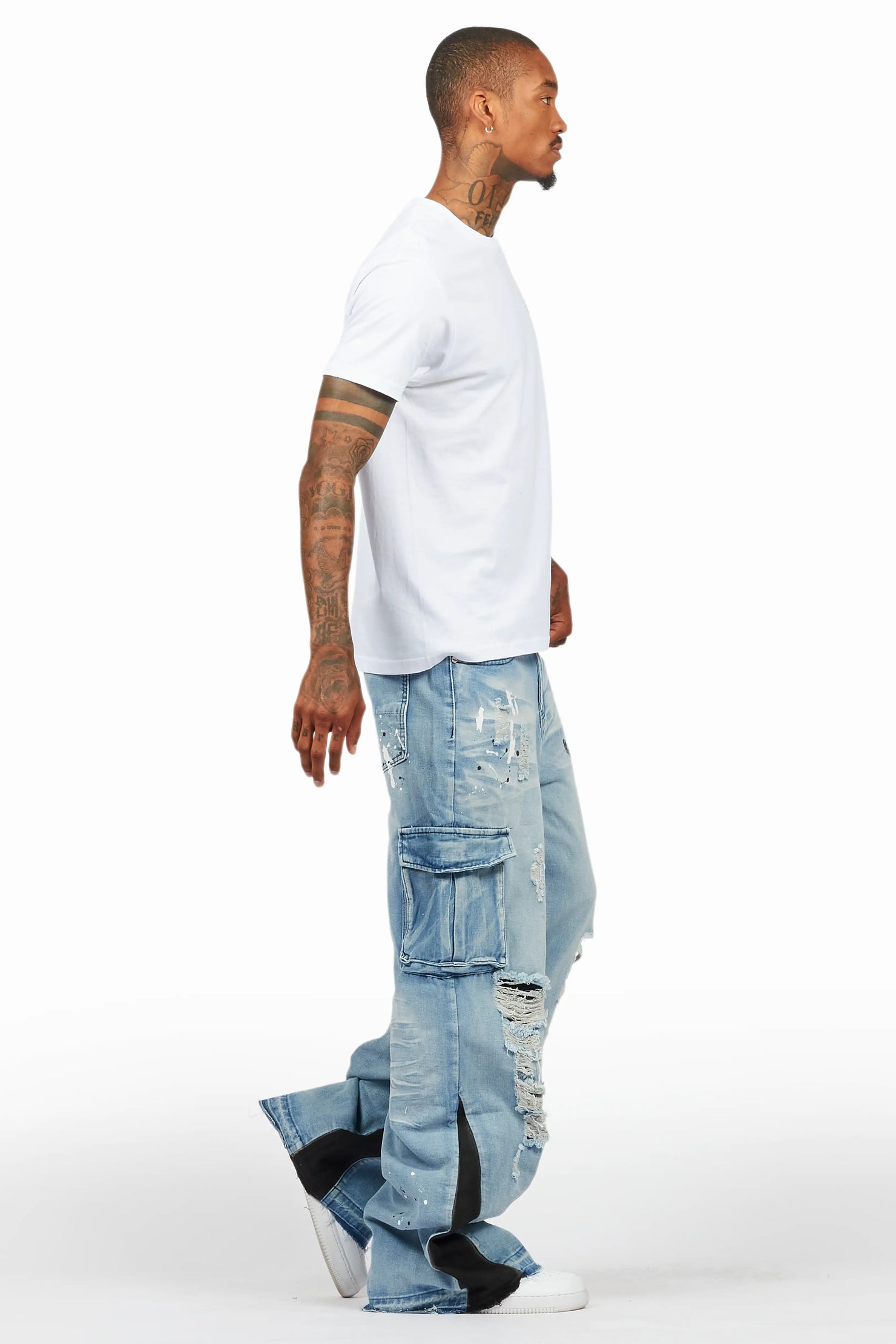 Dubaku Blue Baggy Fit Jean