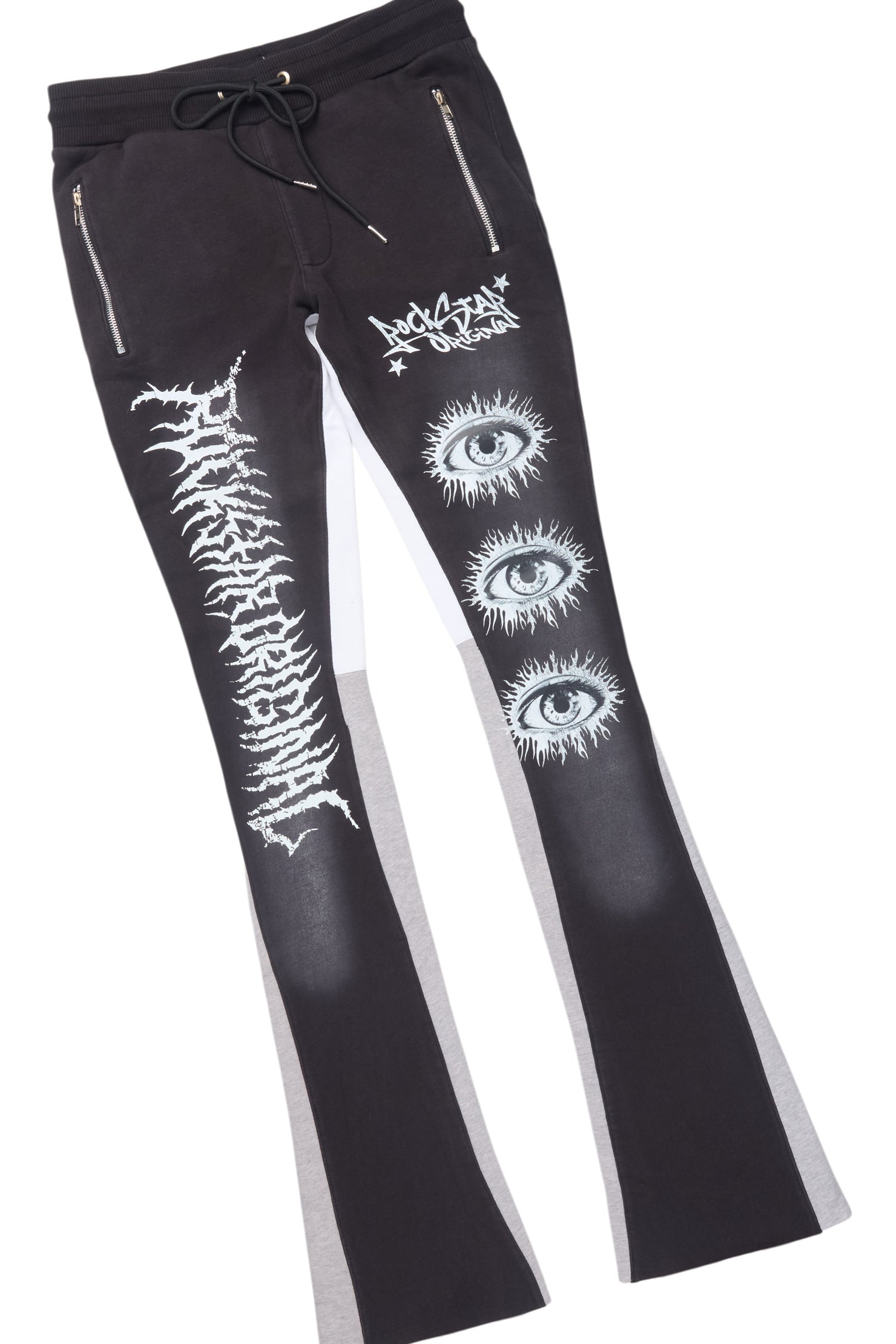 All Seeing Eyes Black T-Shirt/Stacked Flare Track Set