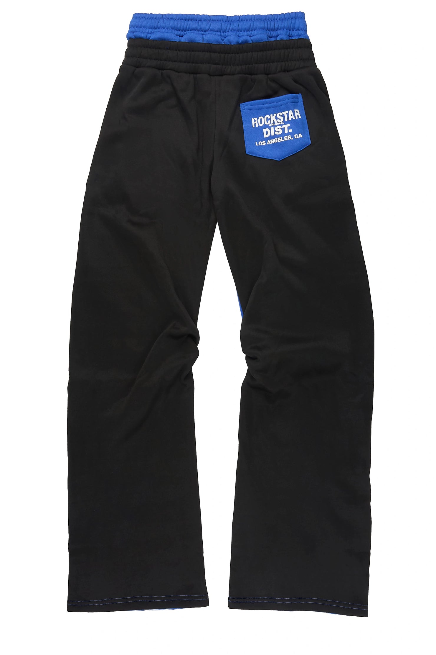 Boys Canaan Black/Royal Double Waisted Baggy Track Pant