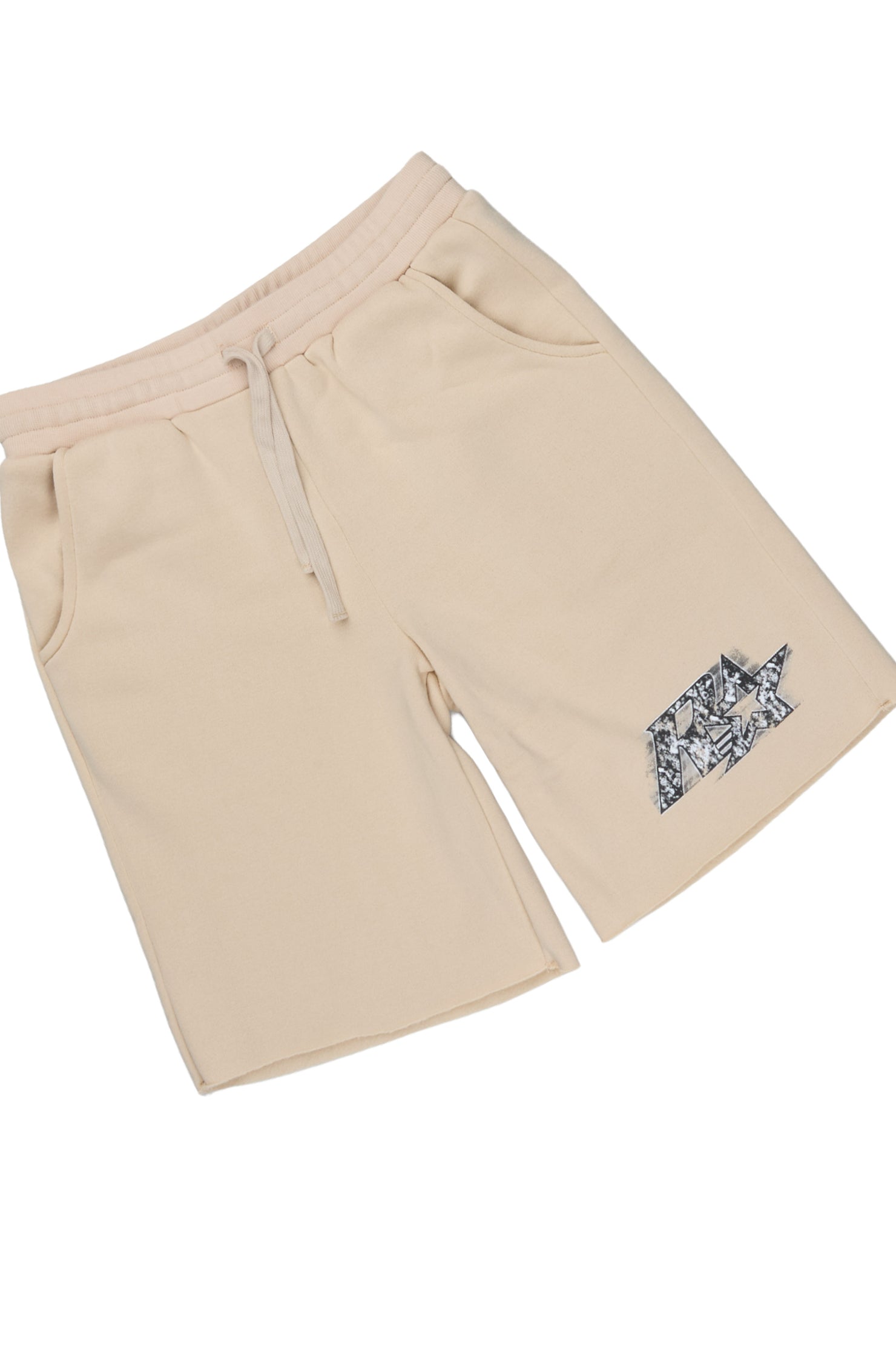 Boys Byson Beige T-Shirt Short Set