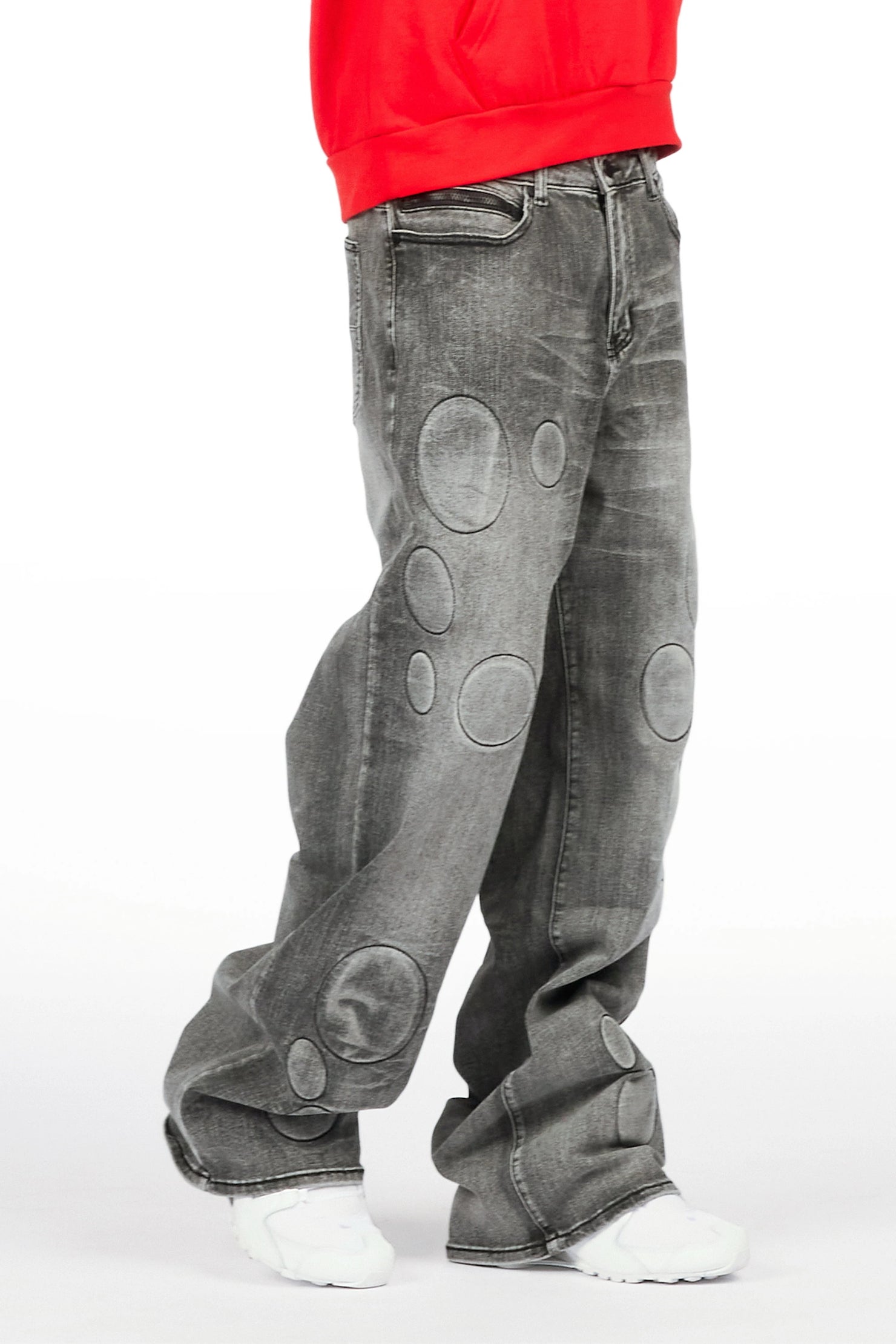 Ovol Grey Baggy Fit Jean